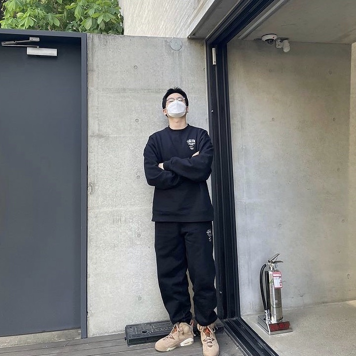 Nike x Stussy NRG ZR Fleece Crewneck Black - US/EU, Nike x Stussy NRG ZR Fleece Pants Black - US/EU 착용 스타일