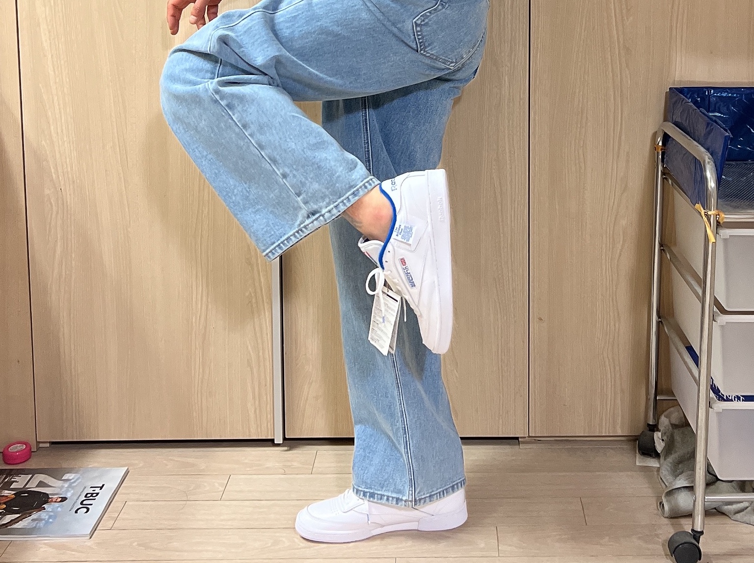 Reebok x Balansa Club C 85 White 착용 스타일