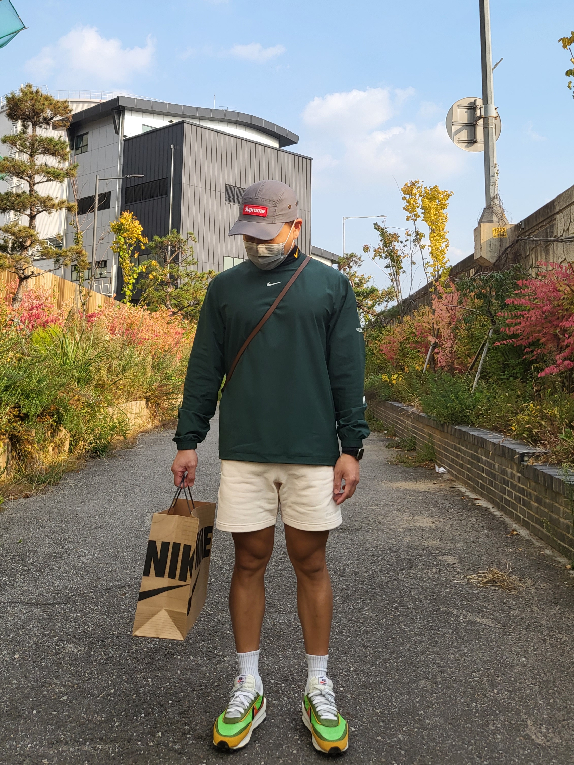 Supreme Military Camp Cap Grey - 21SS, Nike x Drake Nocta Golf Crewneck Top Green - Asia 착용 스타일