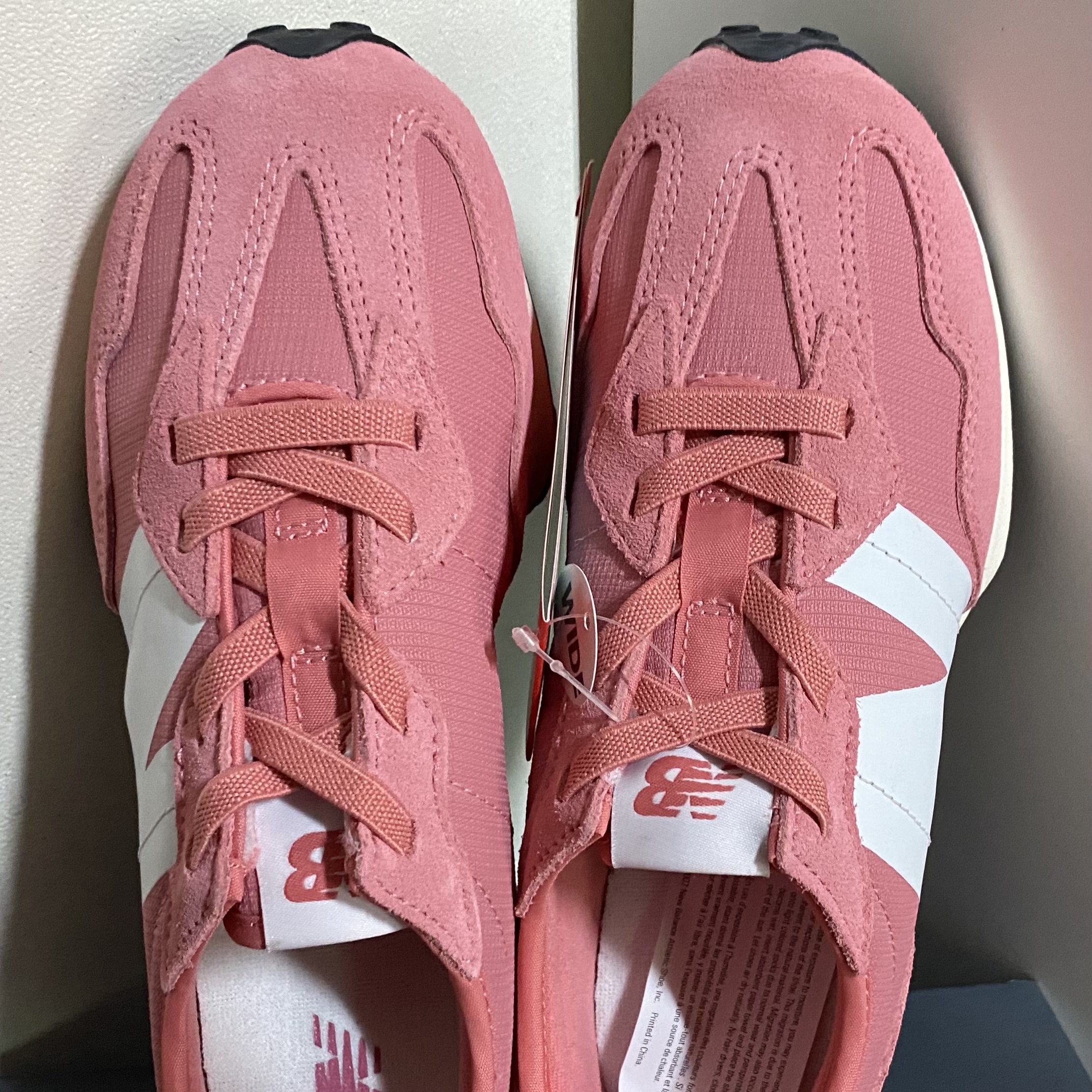 (PS) New Balance 327 Pink - W Wide 착용 스타일 - 2