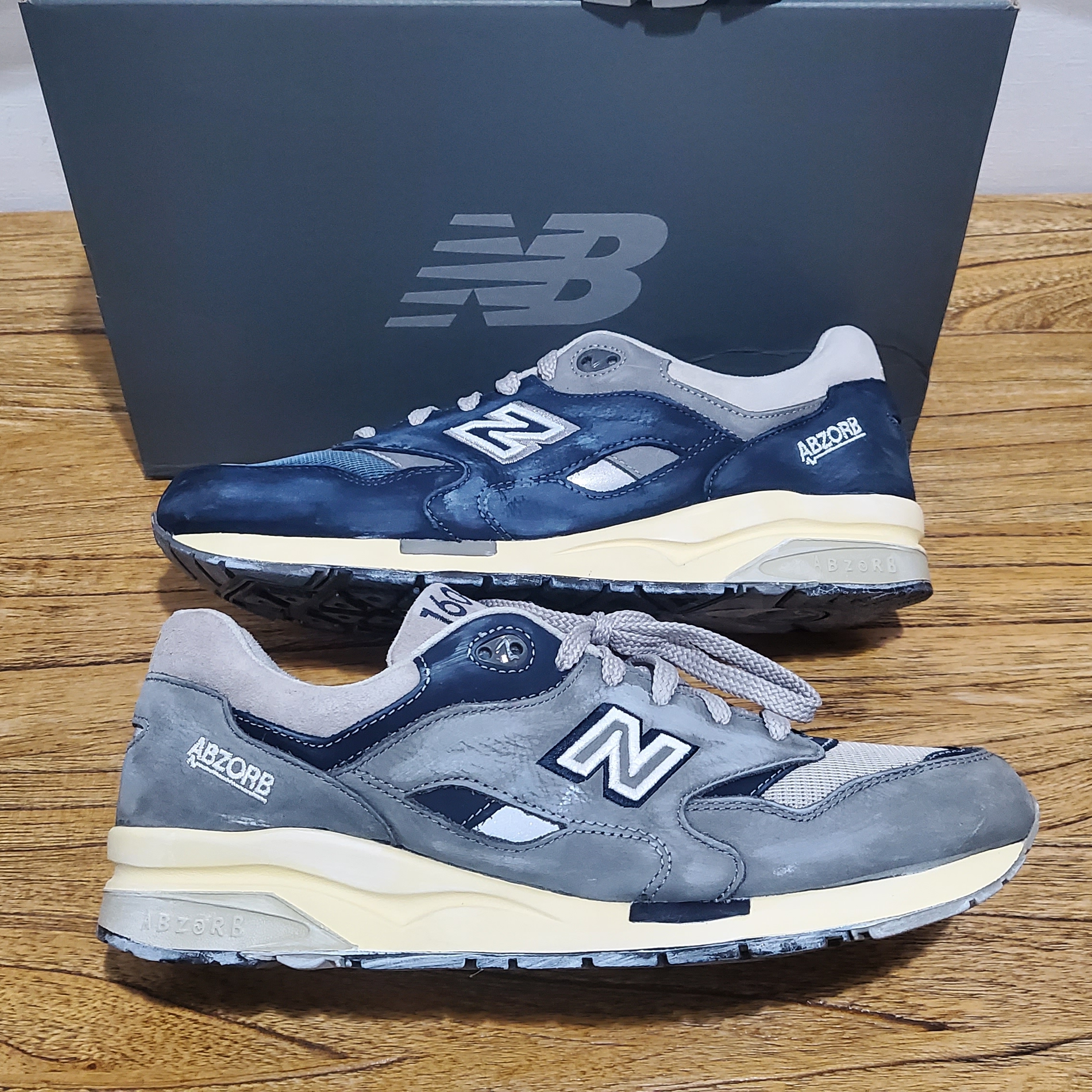New Balance x Levi's 992 Made in USA Grey (Levi's Tag), New Balance 1600 Premium Vintage Grey 착용 스타일 - 2