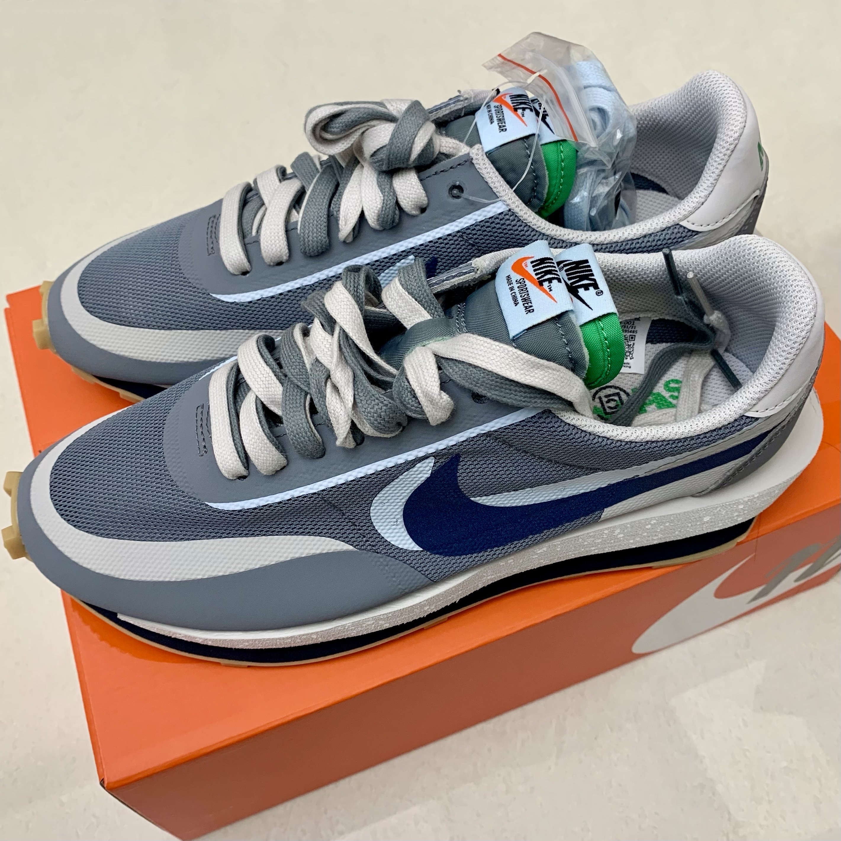 Nike x Sacai x Clot LDWaffle Cool Grey 착용 스타일