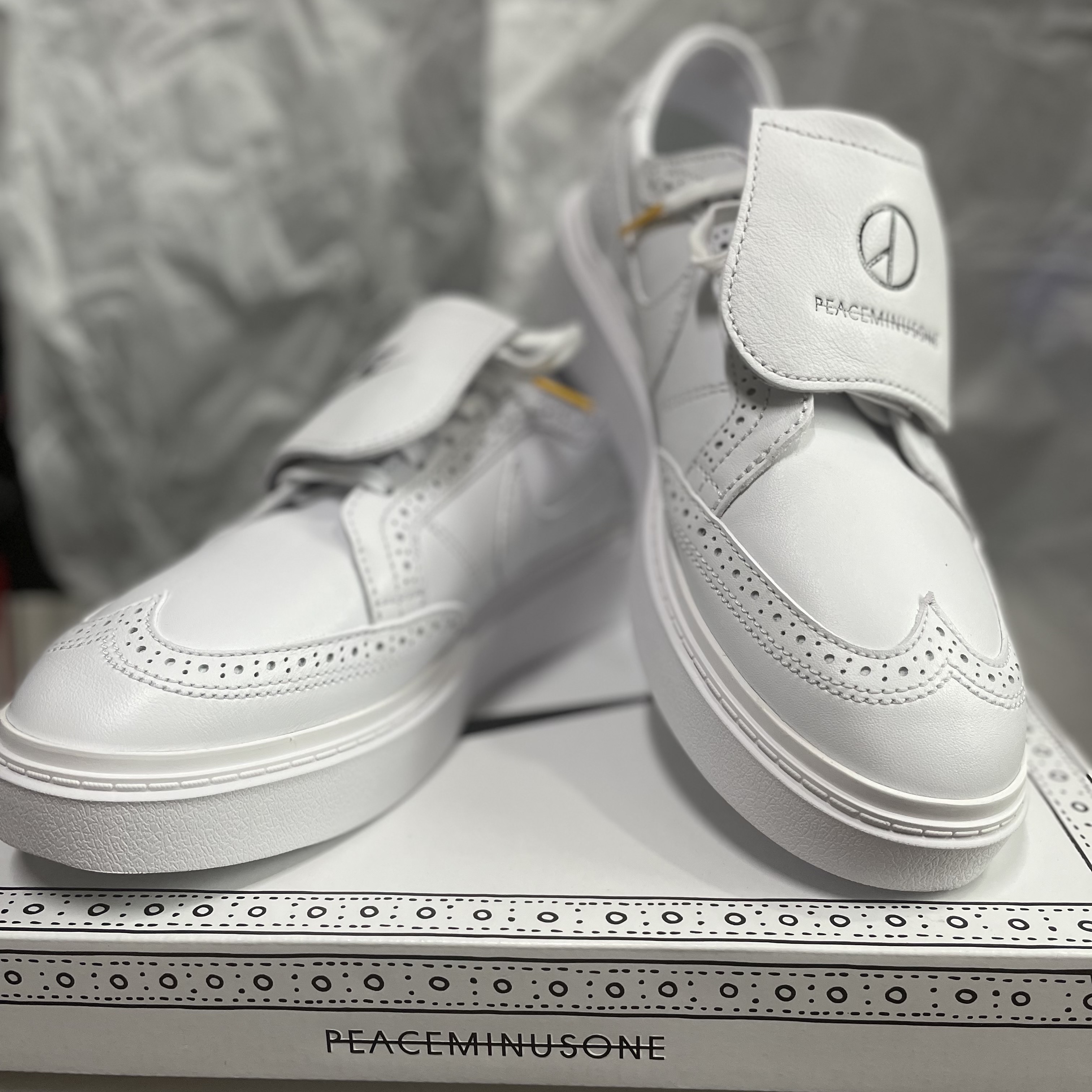 Nike x Peaceminusone Kwondo1 White 착용 스타일 - 1