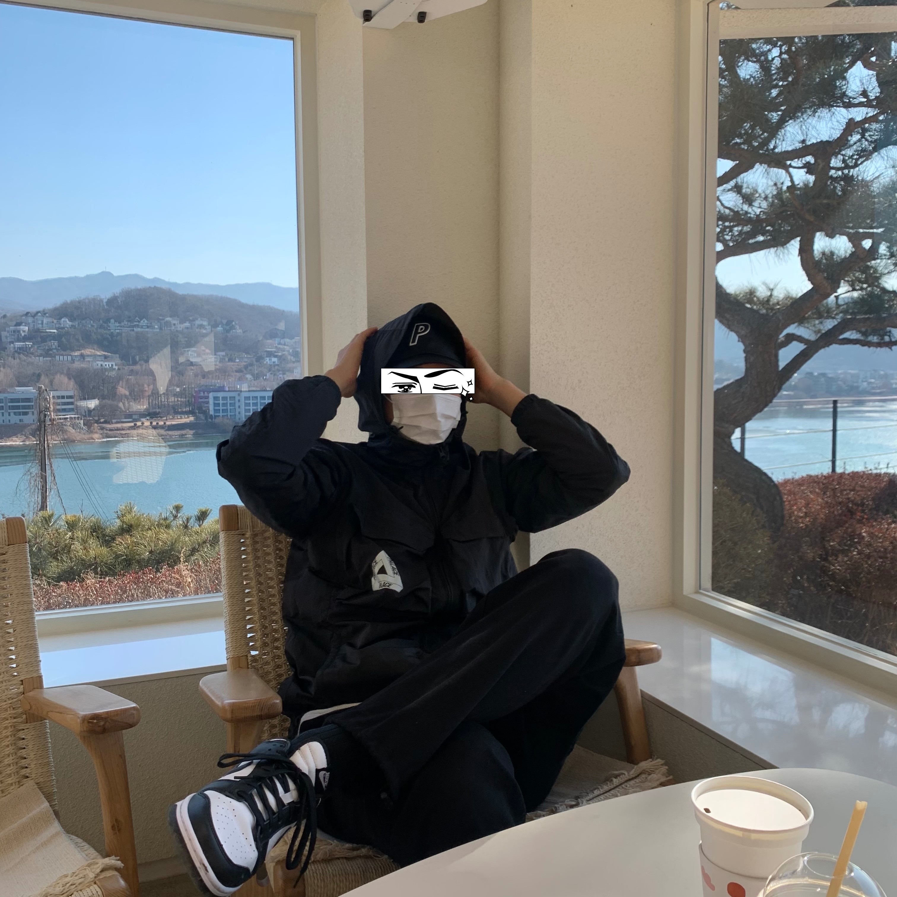 Palace 3D P 6-Panel Black - 21SS, Palace Pal Is Ace Jacket Black - 21SS 착용 스타일 - 2