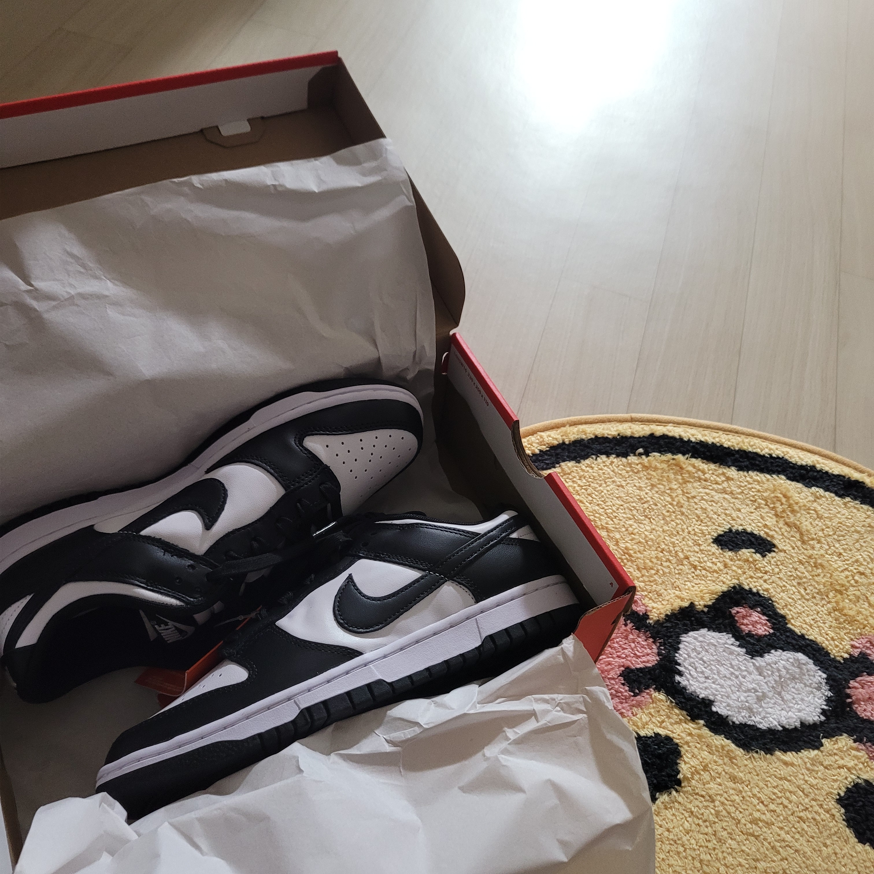 Nike Dunk Low Retro Black 착용 스타일 - 1