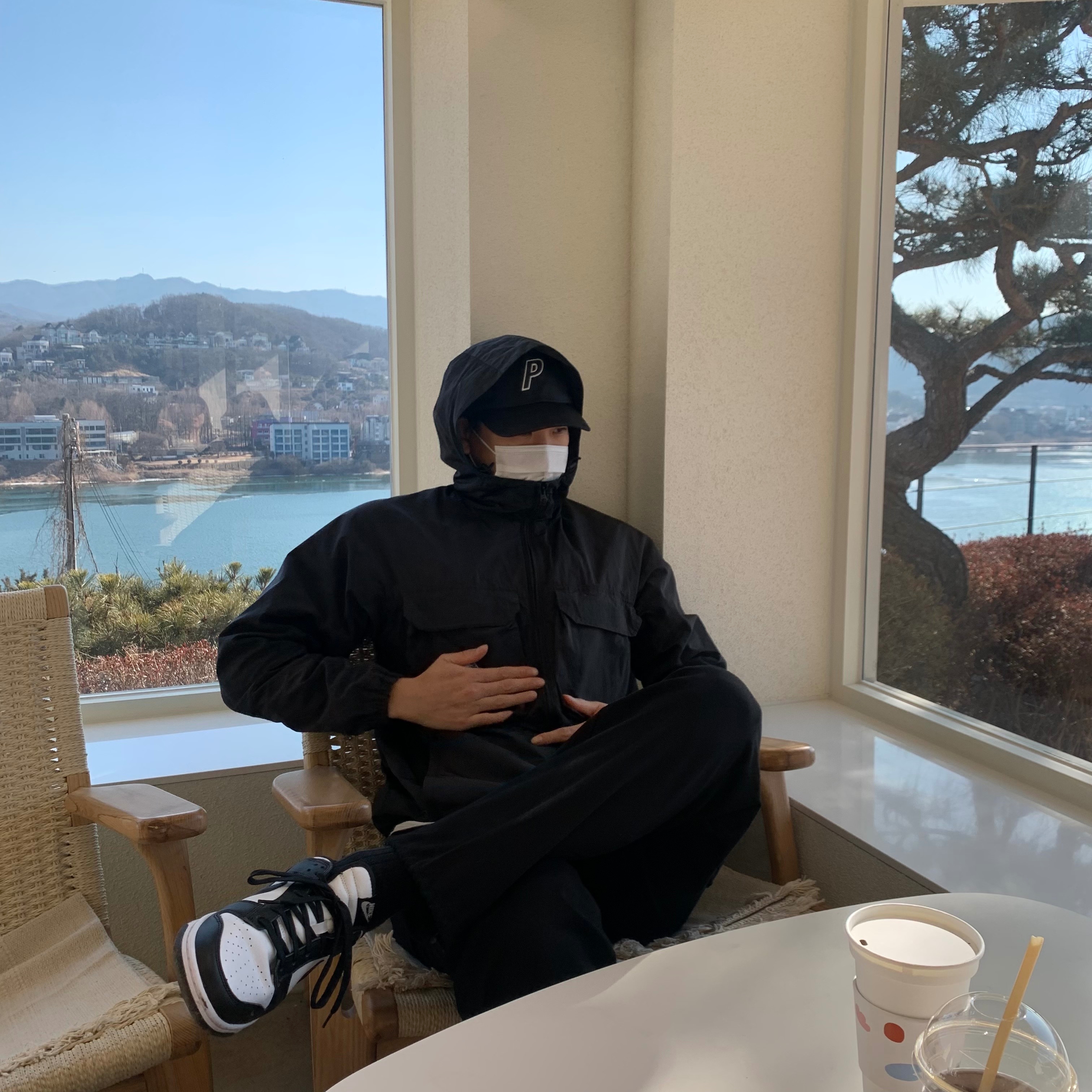 Palace 3D P 6-Panel Black - 21SS, Palace Pal Is Ace Jacket Black - 21SS 착용 스타일 - 1