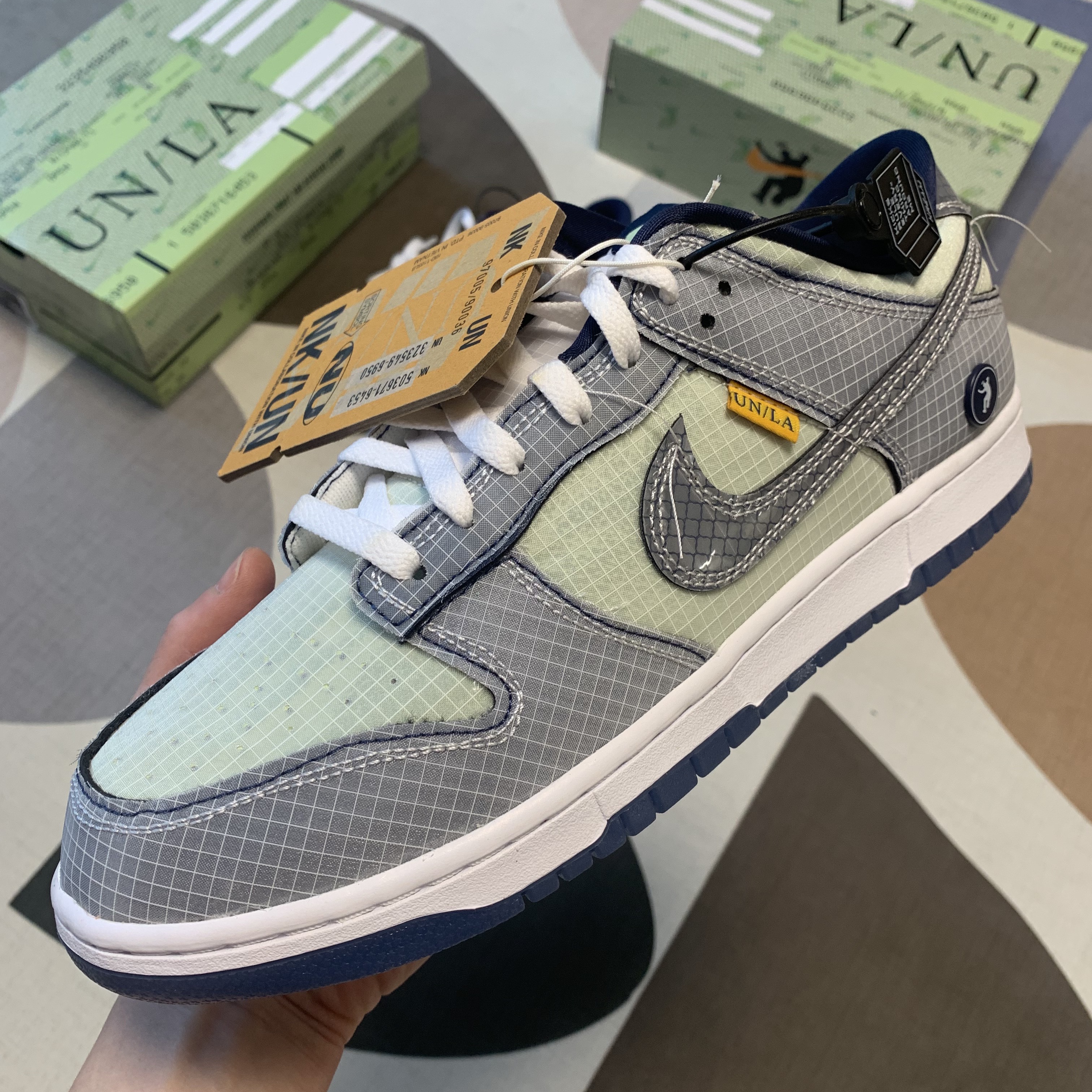 Nike x Union Dunk Low Passport Pack Pistachio 착용 스타일 - 5