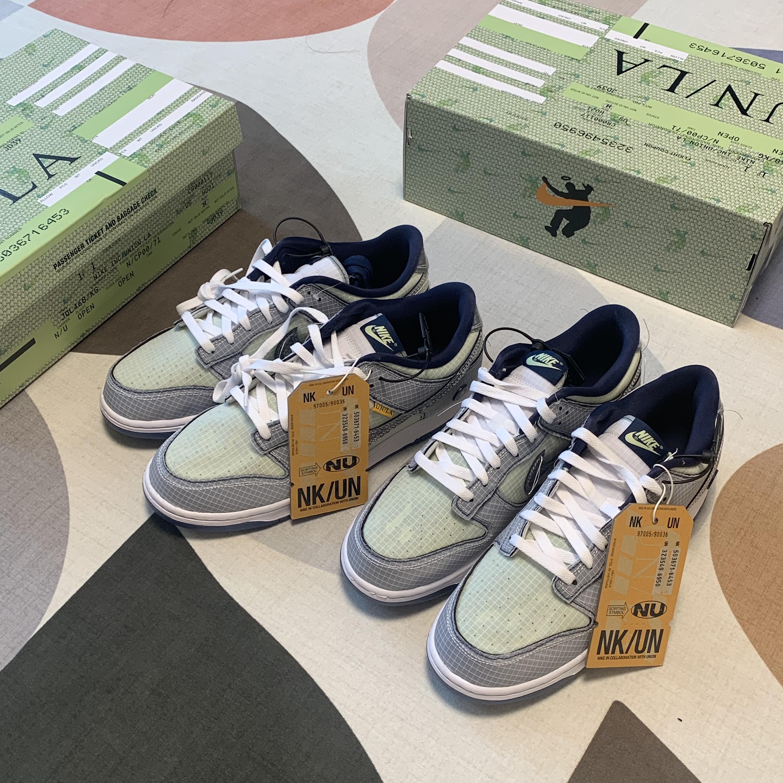 Nike x Union Dunk Low Passport Pack Pistachio 착용 스타일 - 2