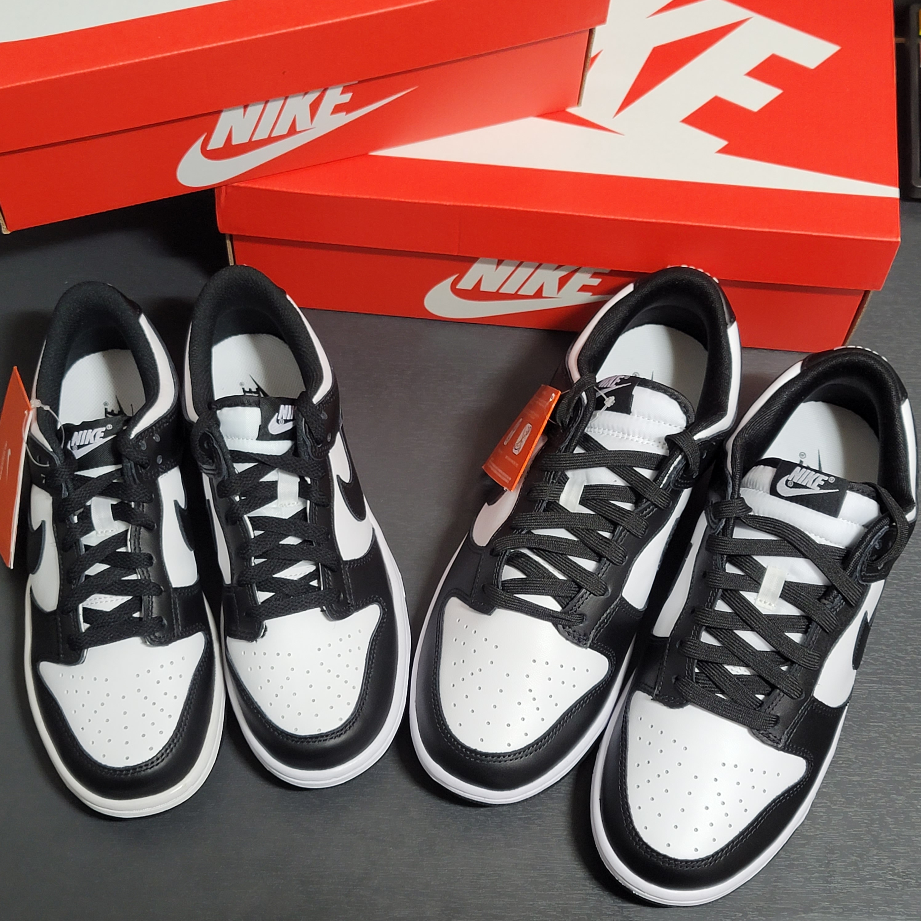 Nike Dunk Low Retro Black, (GS) Nike Dunk Low Black 착용 스타일 - 3