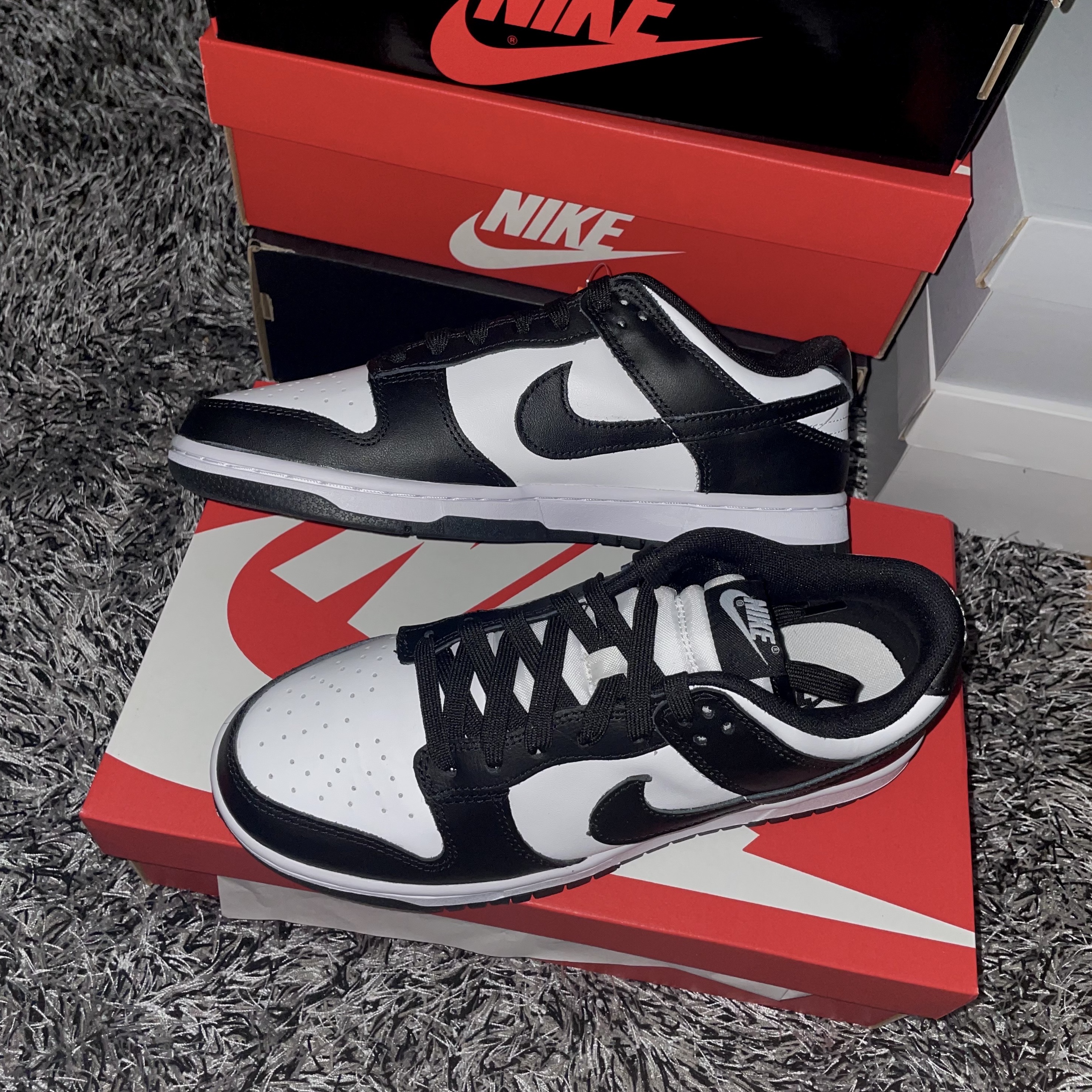 Nike Dunk Low Retro Black, (W) Nike Dunk Low Black 착용 스타일