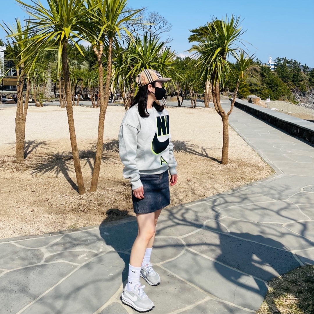 Burberry Monogram Motif Vintage Check Cotton Baseball Cap Archive Beige, Nike x Kim Jones Fleece Crew Grey Heather - Asia 착용 스타일 - 1