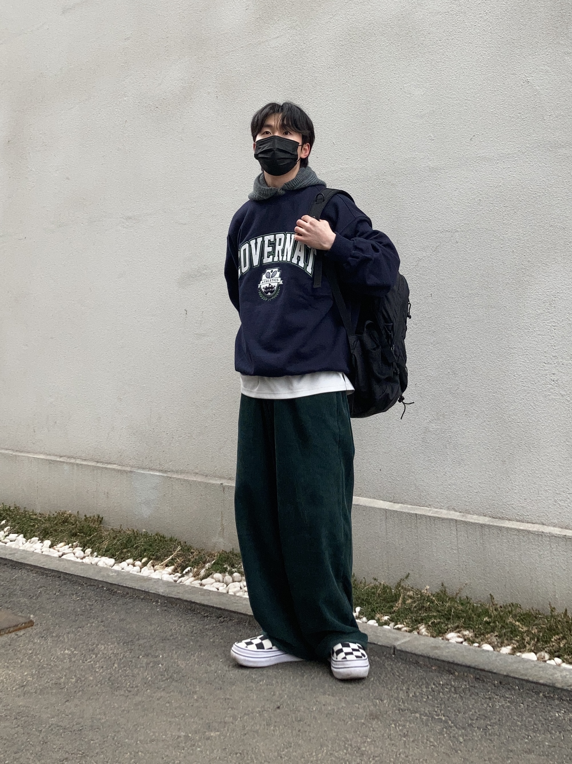 Vans Super ComfyCush Slip-On Big Classics Checker 착용 스타일 - 1
