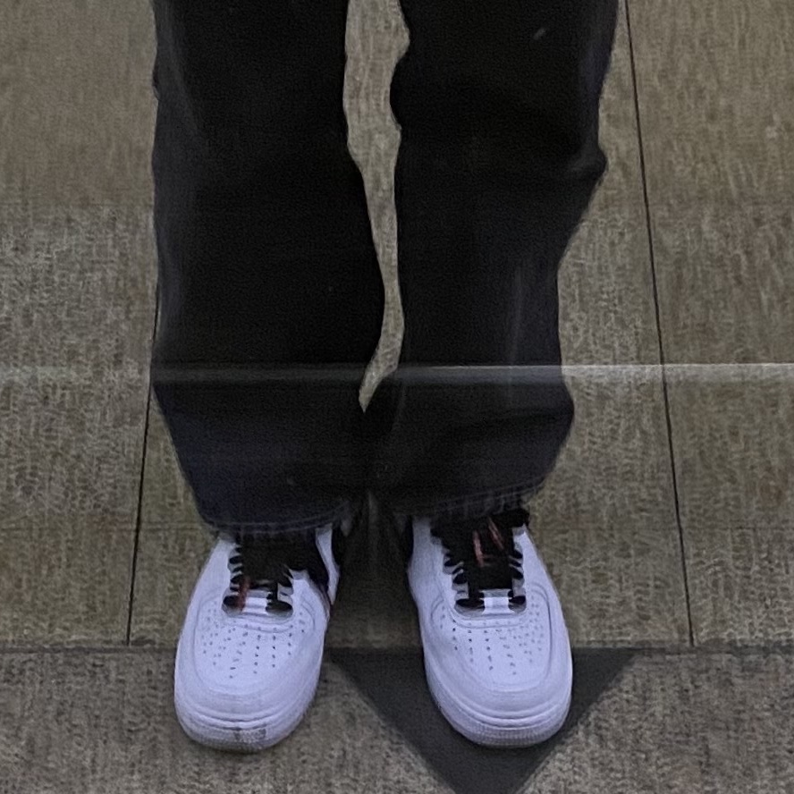 (W) Nike Air Force 1 '07 Low White Black 착용 스타일