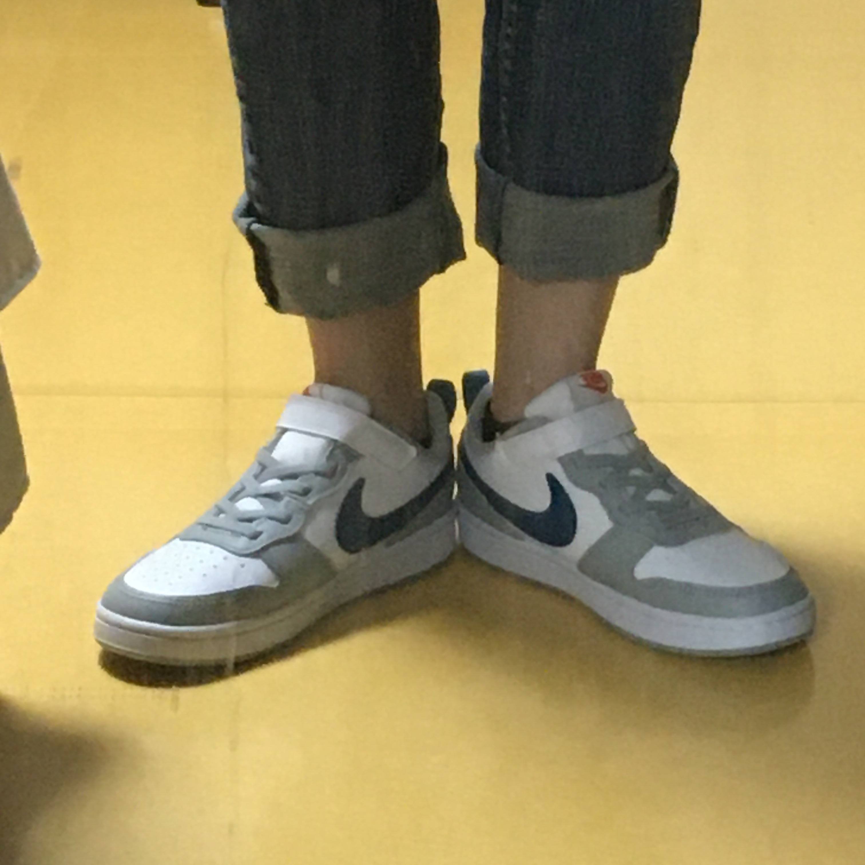 (PS) Nike Court Borough Low 2 Light Smoke Grey 착용 스타일 - 5