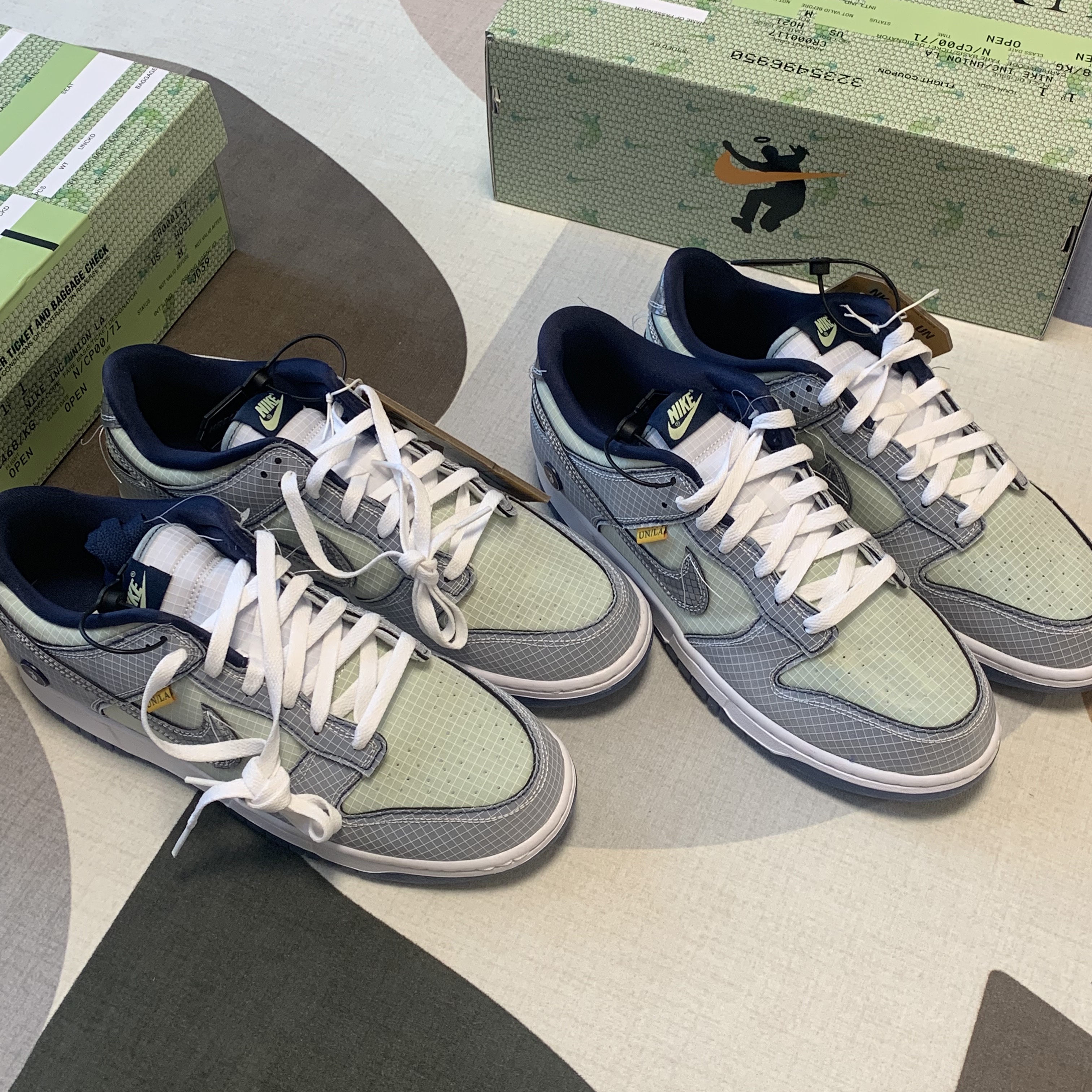 Nike x Union Dunk Low Passport Pack Pistachio 착용 스타일 - 1