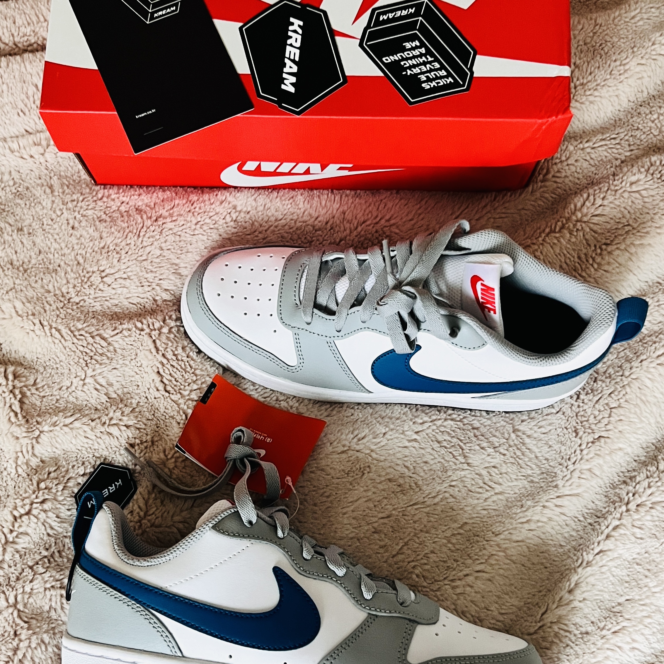 (GS) Nike Court Borough Low 2 Light Smoke Grey 착용 스타일