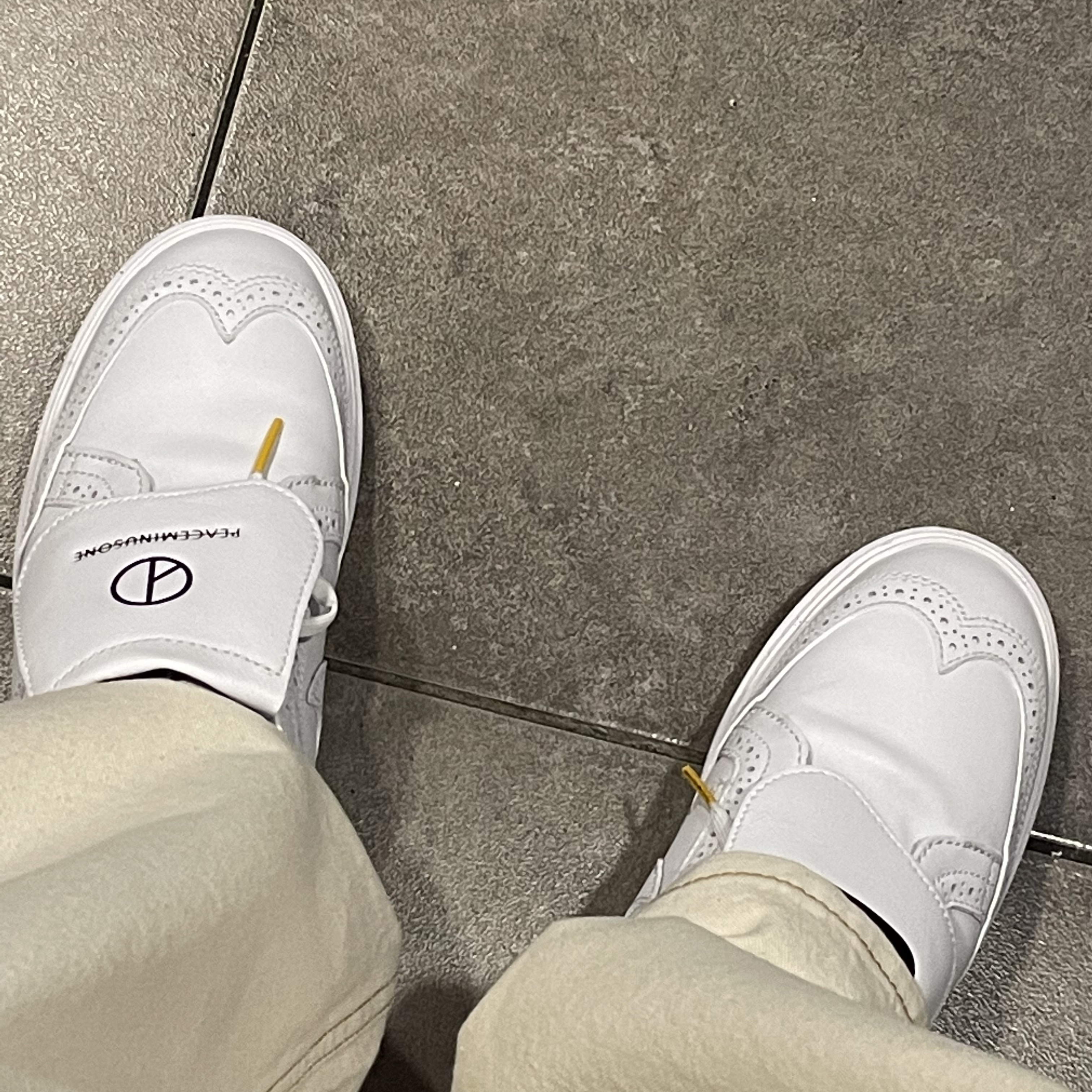 Nike x Peaceminusone Kwondo1 White 착용 스타일 - 3