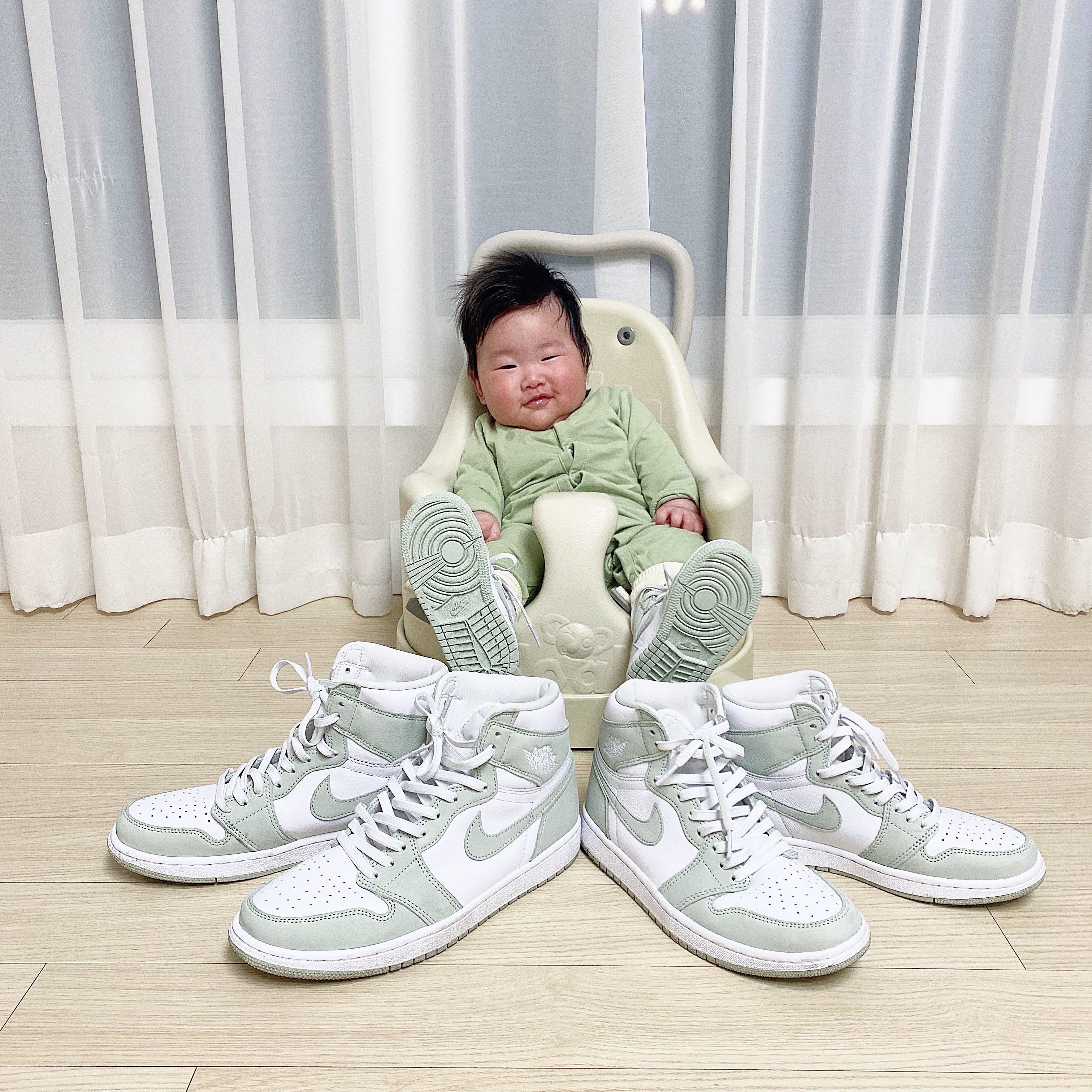 (W) Jordan 1 Retro High OG Seafoam, (TD) Jordan 1 Retro High OG Seafoam 착용 스타일 - 1