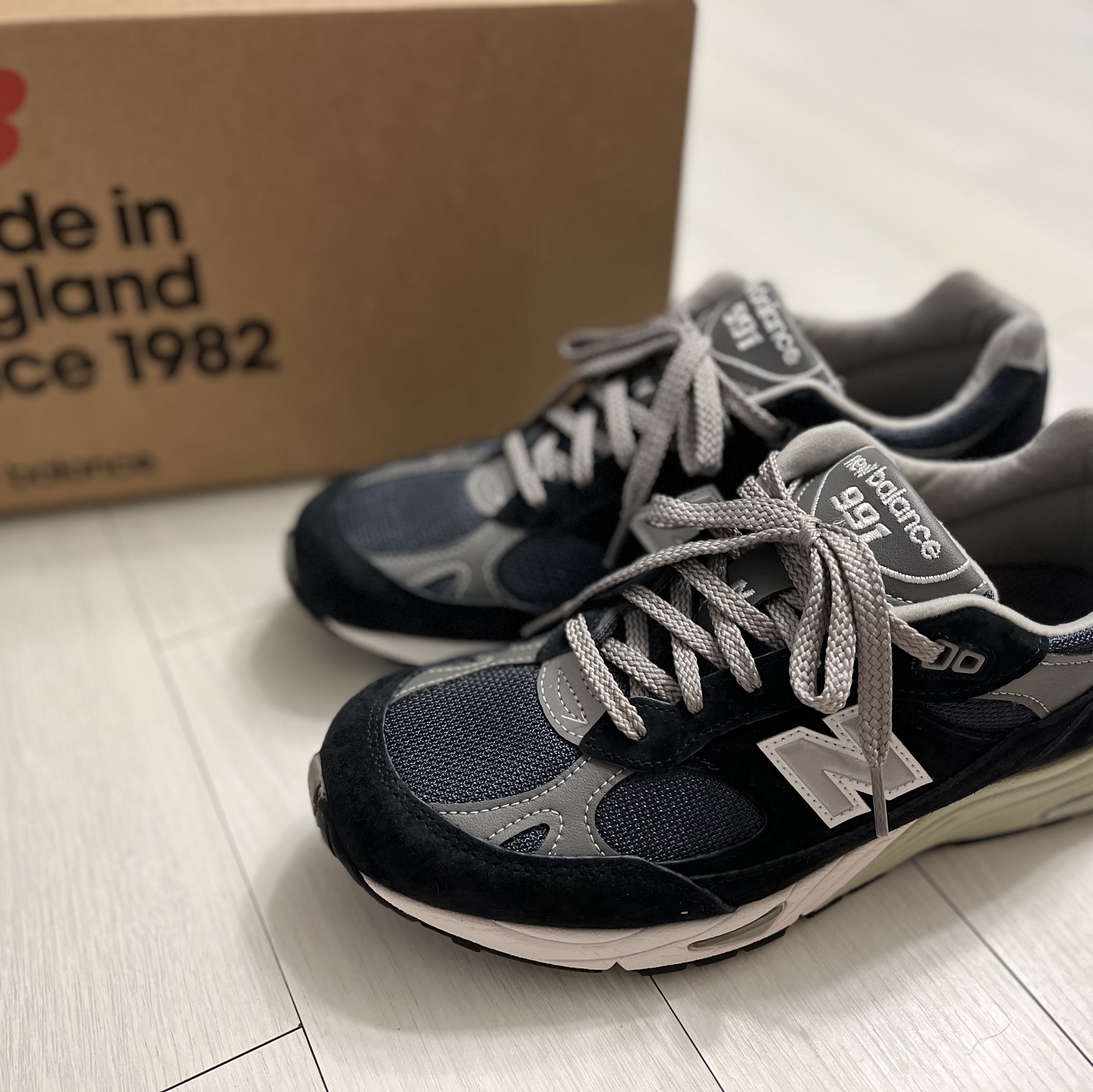 New Balance 991 Made in UK Navy 착용 스타일