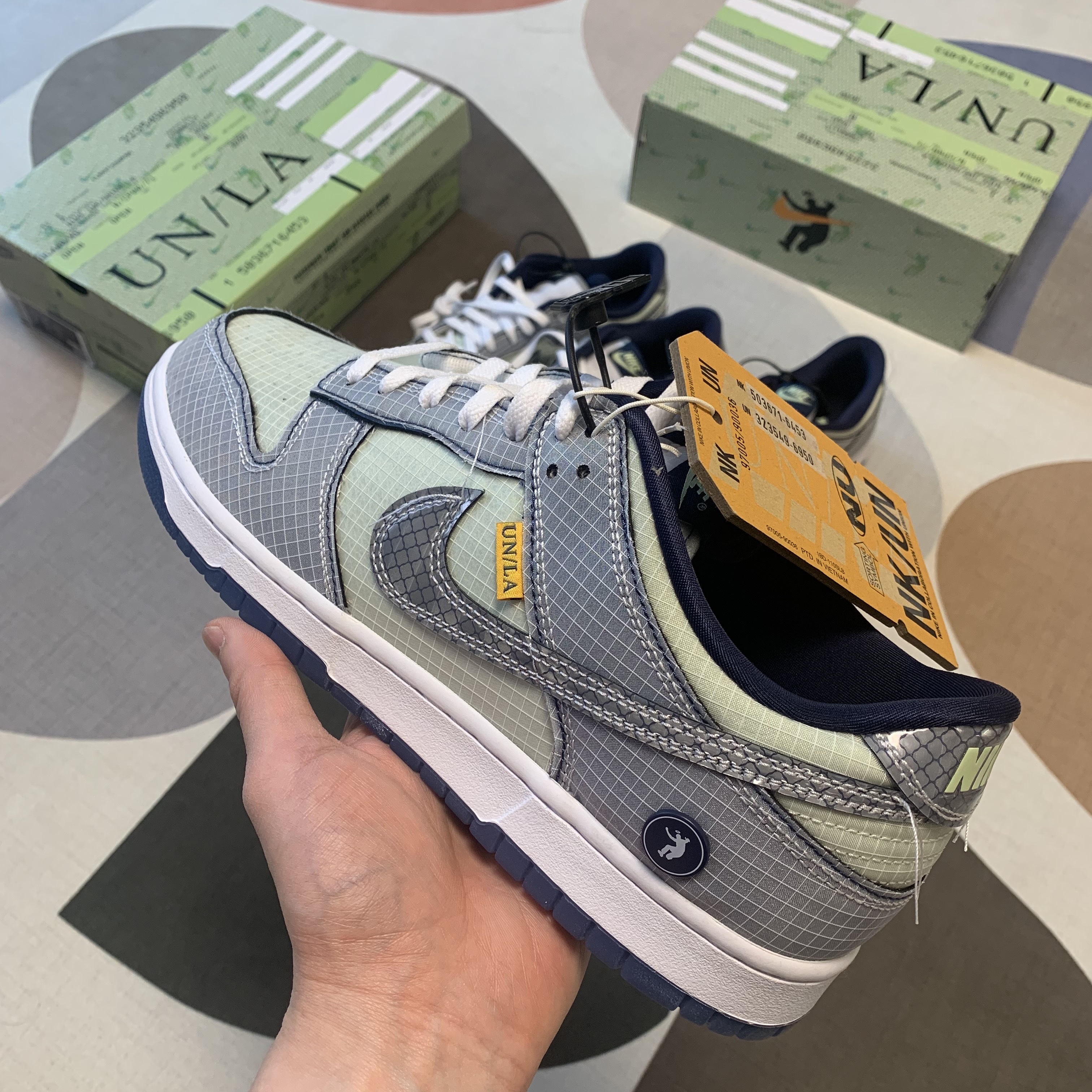 Nike x Union Dunk Low Passport Pack Pistachio 착용 스타일 - 4