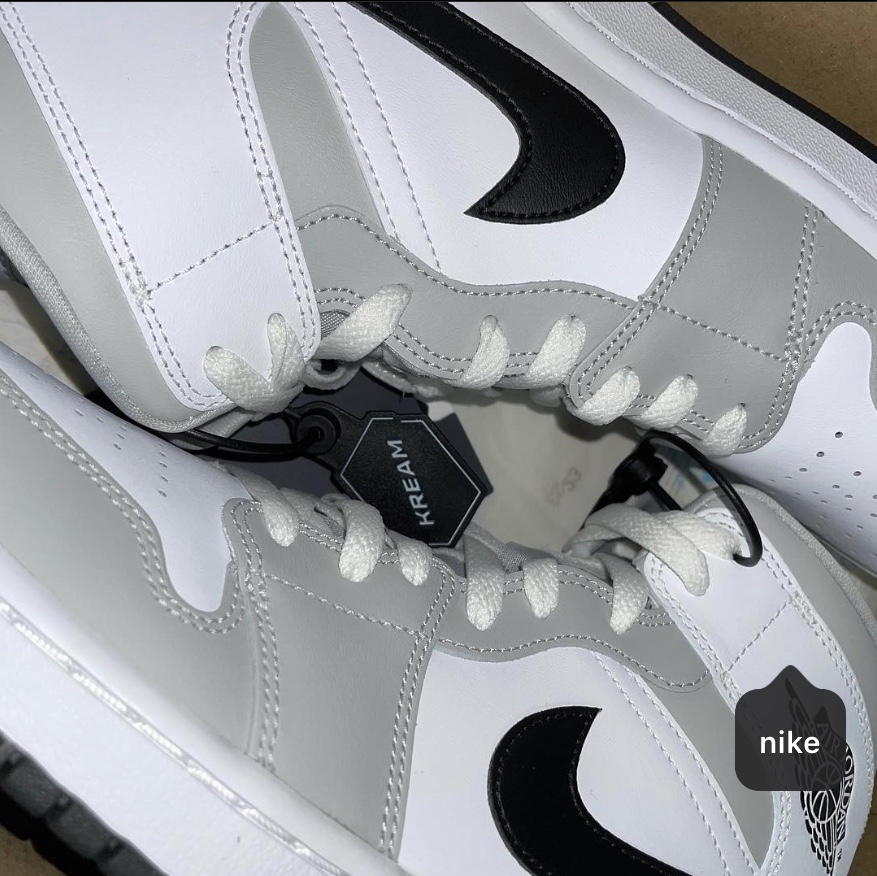 (W) Jordan 1 Mid Grey Fog 착용 스타일