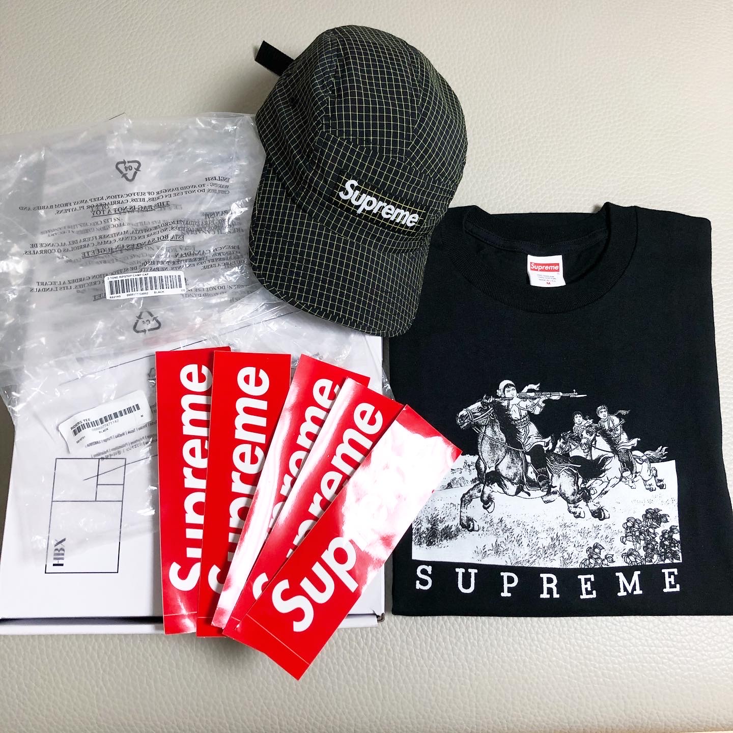Supreme 2-Tone Ripstop Camp Cap Black - 21SS 착용 스타일