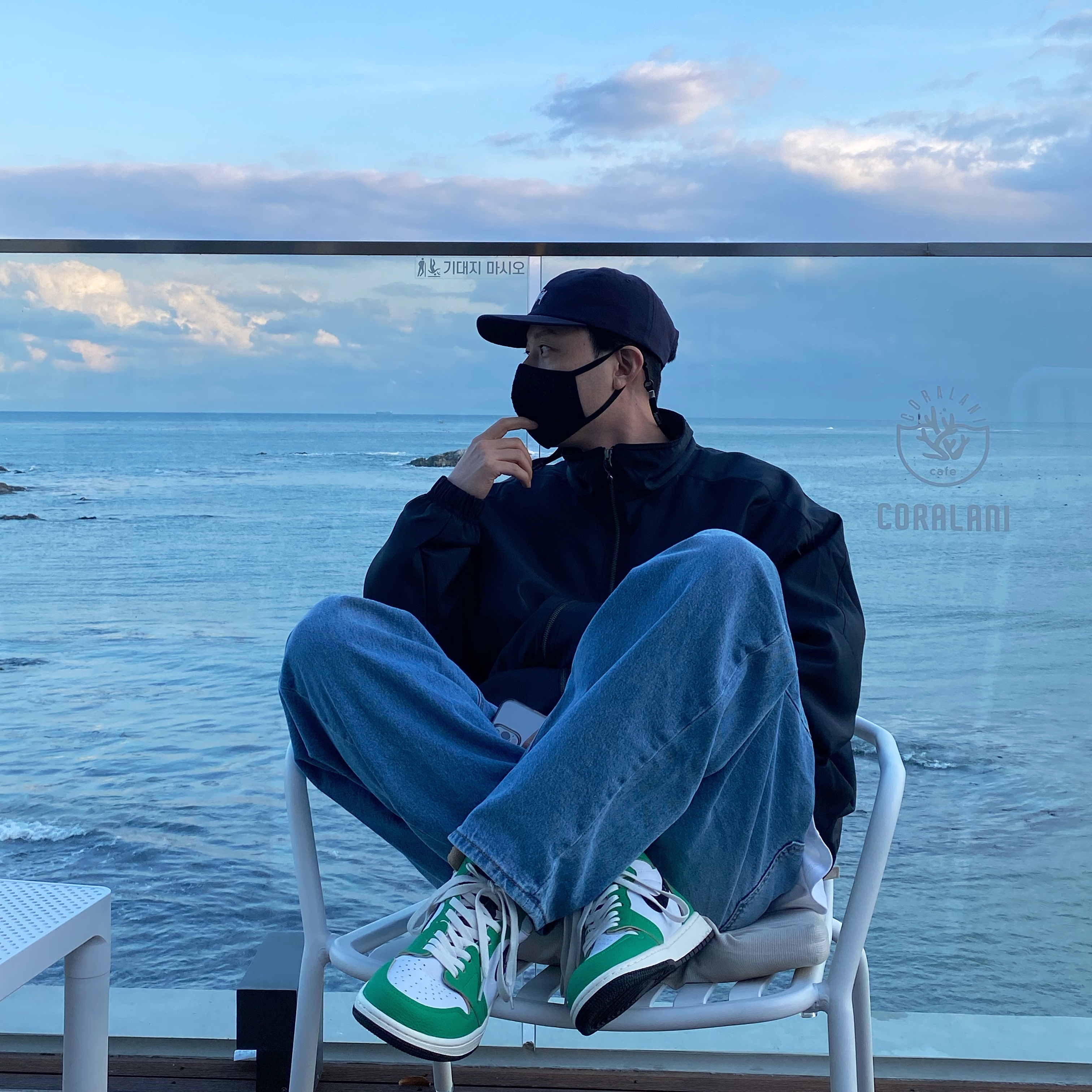 (W) Jordan 1 Retro High OG Lucky Green, Stussy Stock Canvas Low Pro Cap Navy 착용 스타일