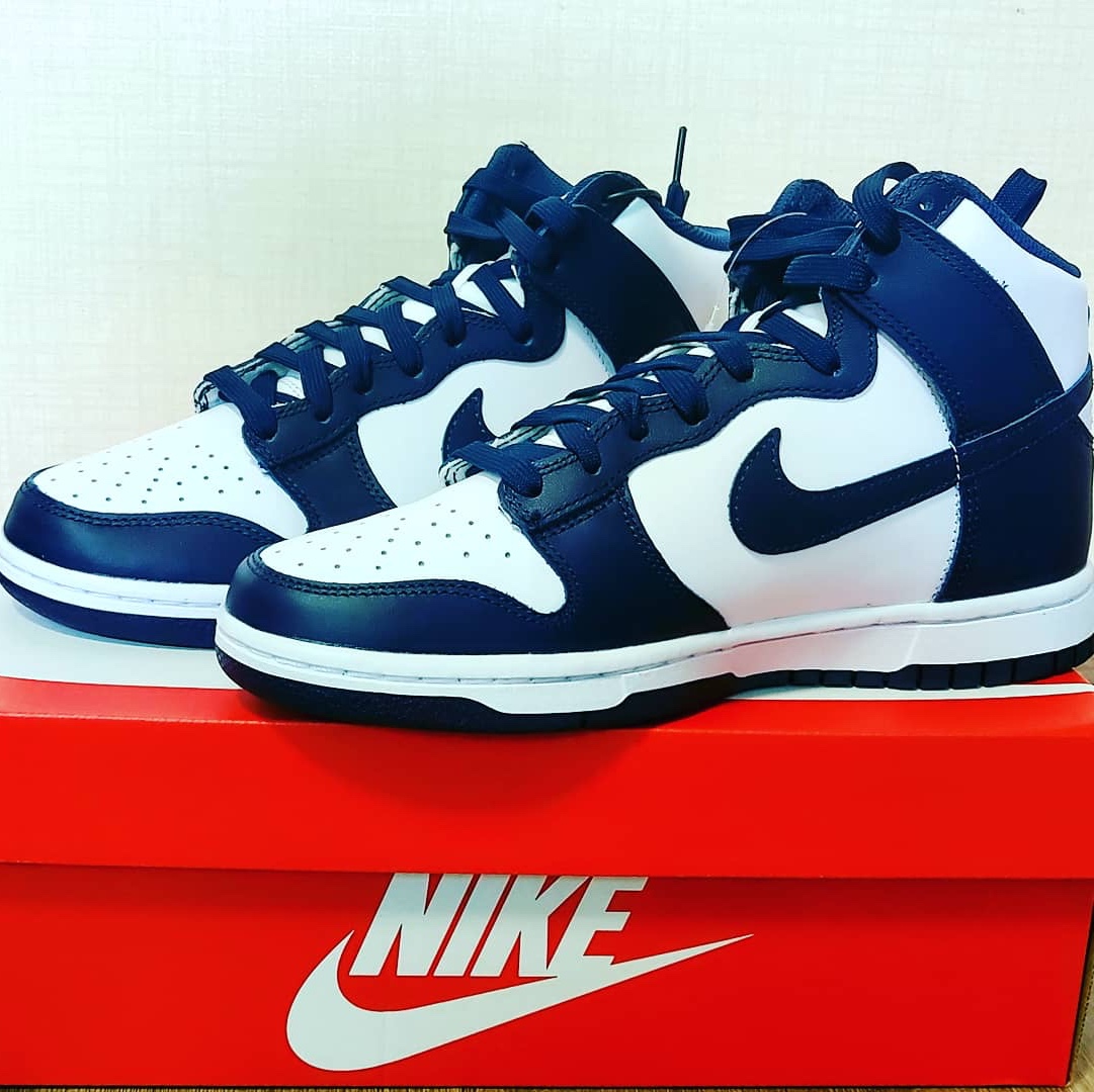 Nike Dunk High Retro Championship Navy 착용 스타일