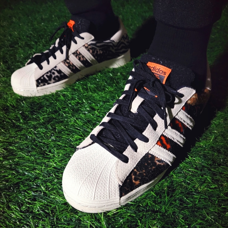 Adidas x Atmos Superstar Crazy Animal 착용 스타일 - 4