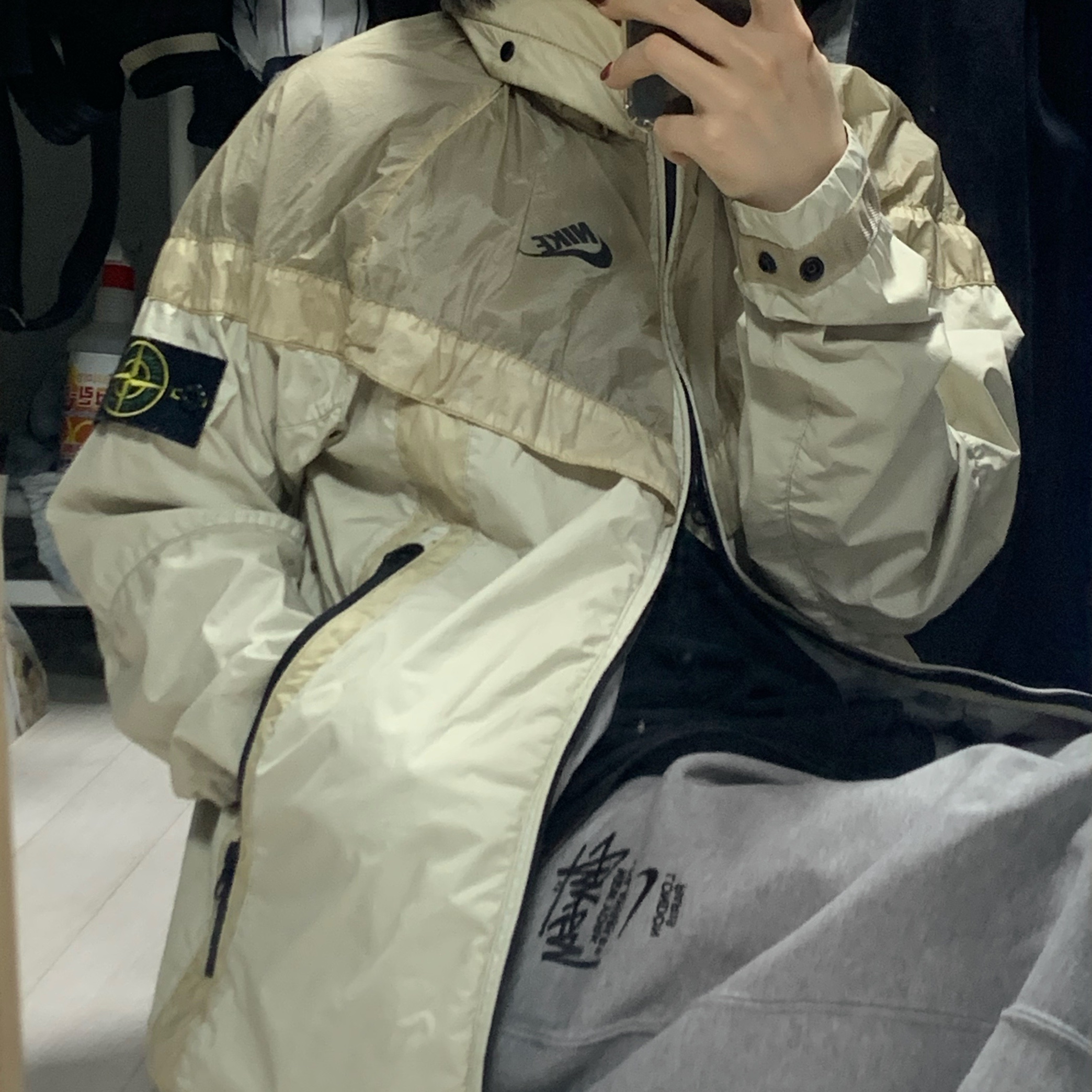 Nike x Stussy NRG ZR Fleece Pants Heather Grey - US/EU 착용 스타일