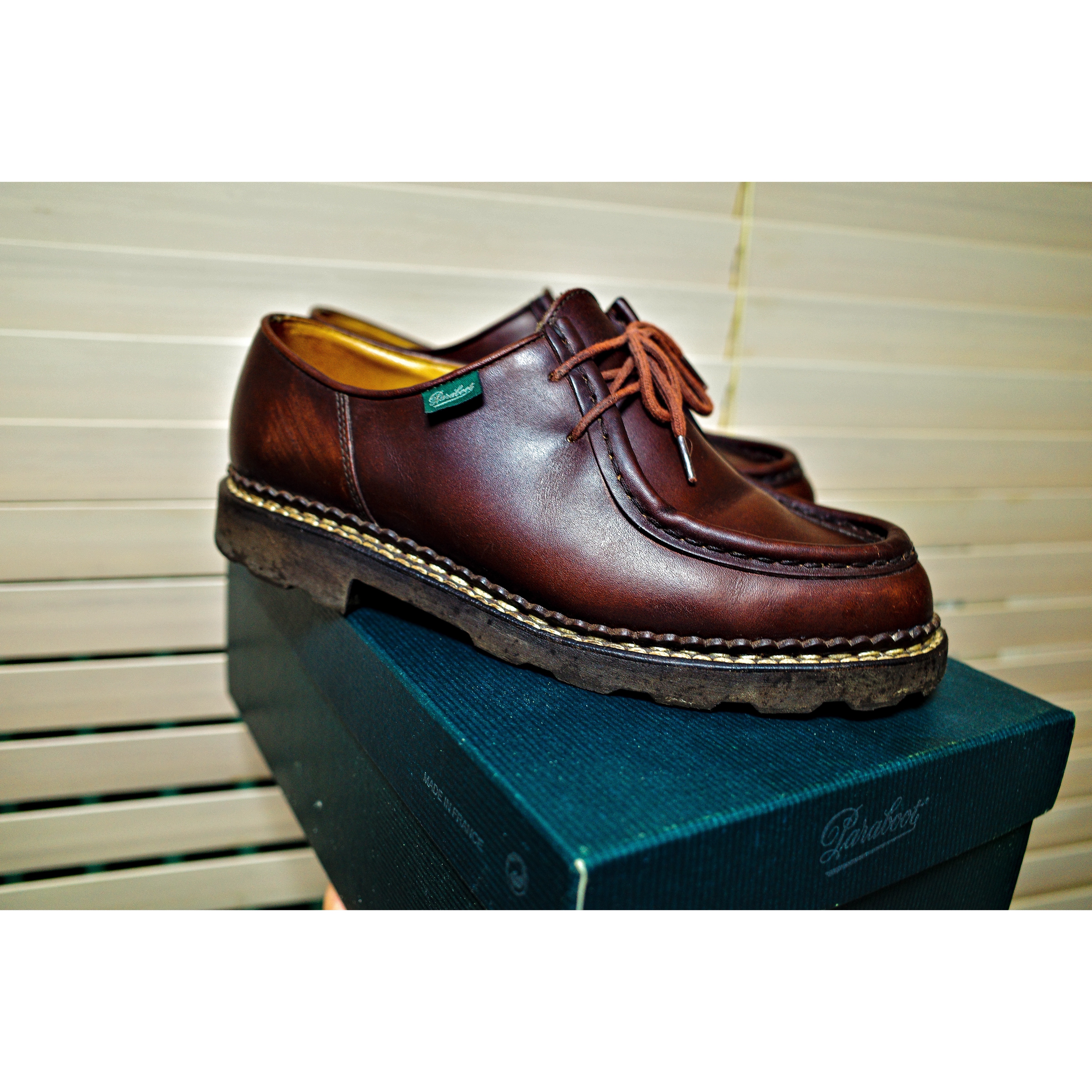 Paraboot Michael Lisse Marron 착용 스타일