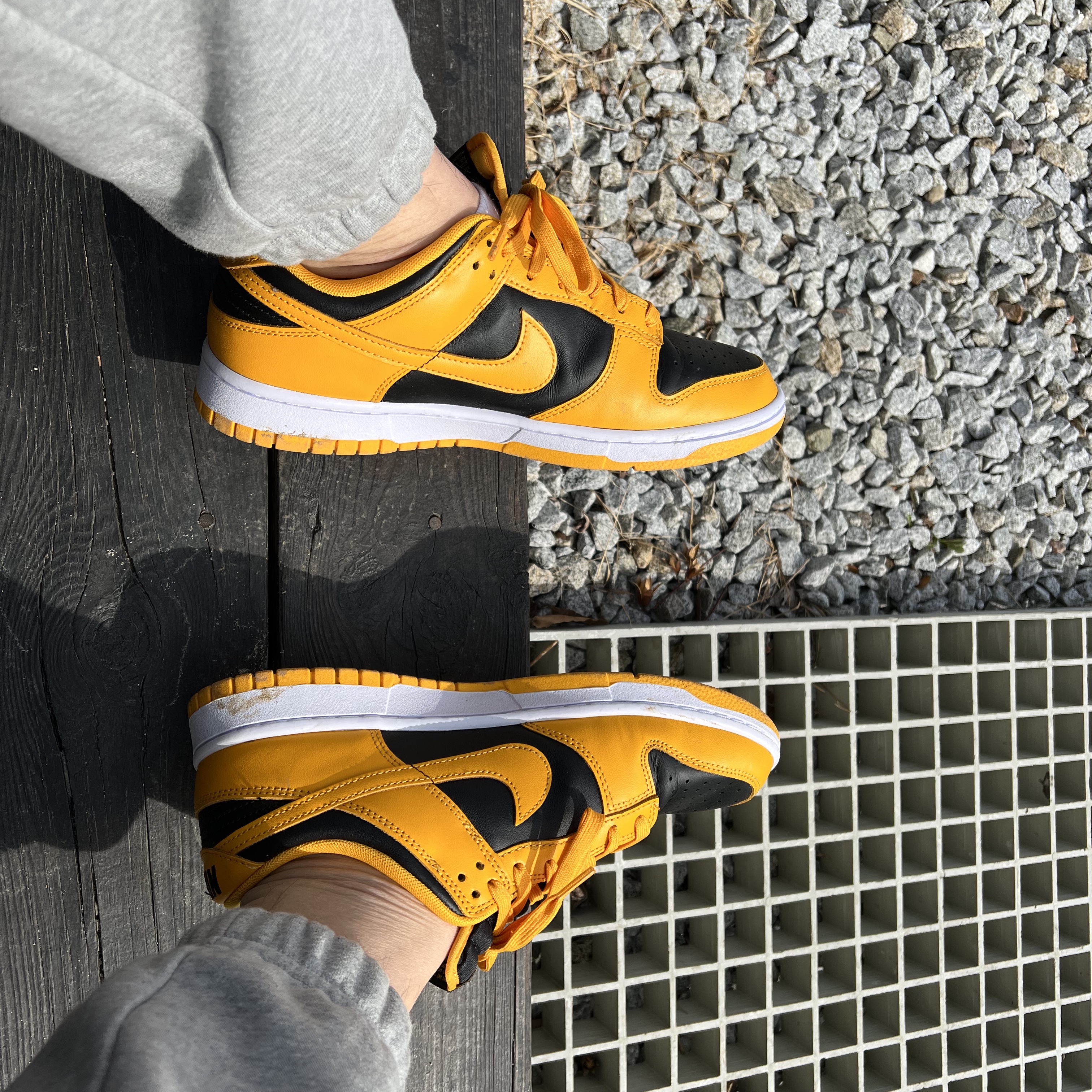 Nike Dunk Low Retro Championship Goldenrod 착용 스타일