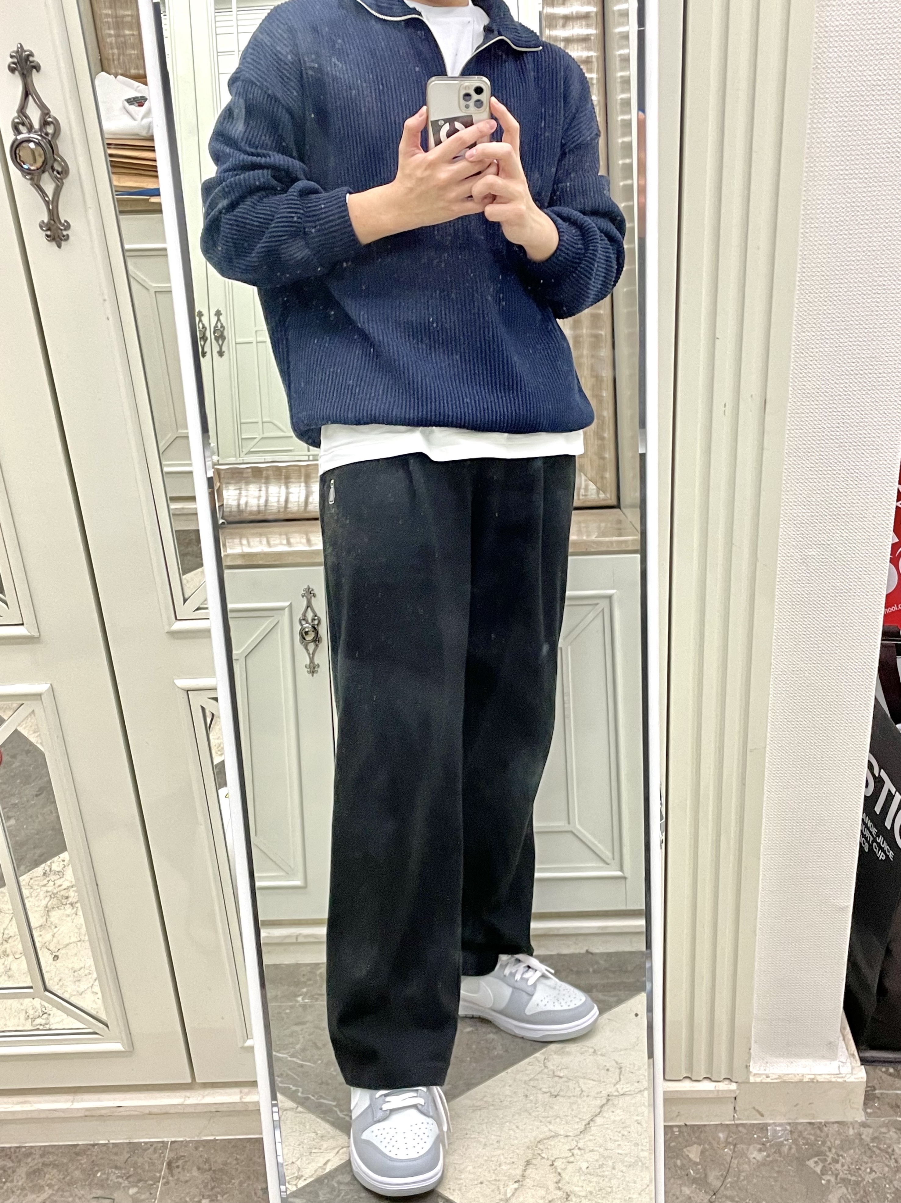 Nike Dunk Low Retro Wolf Grey 착용 스타일