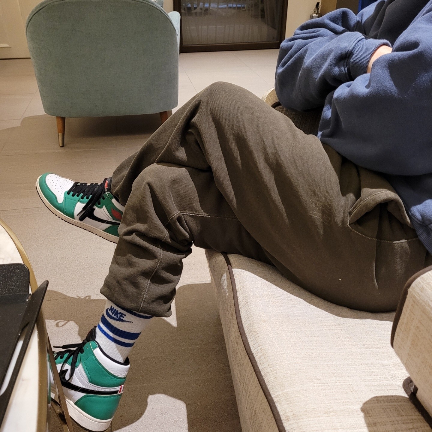 (W) Jordan 1 Retro High OG Lucky Green 착용 스타일