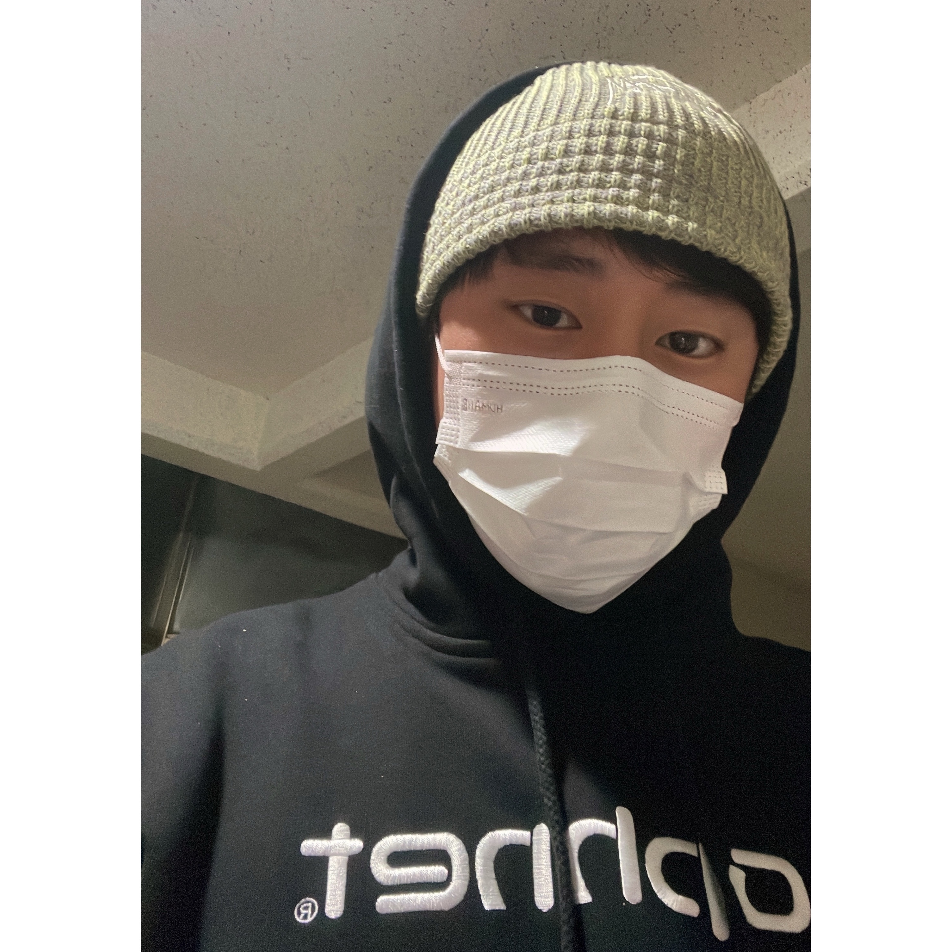 Stussy Mixed Yarn Knit Bucket Hat Lime 착용 스타일
