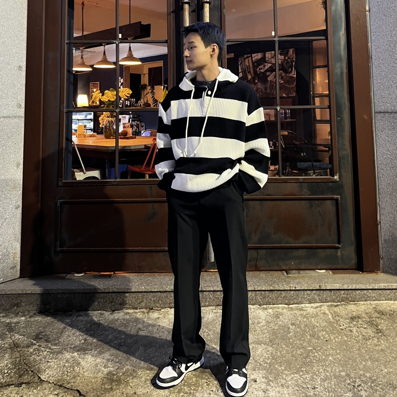 Nike Dunk Low Retro Black 착용 스타일