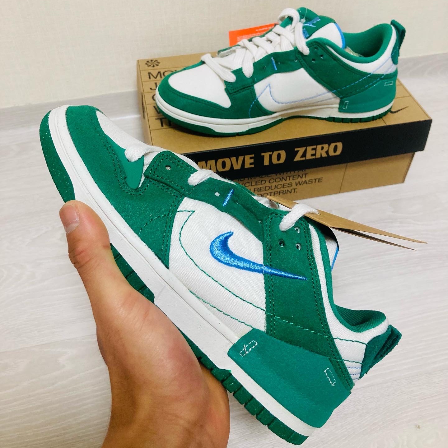 (W) Nike Dunk Low Disrupt 2 Phantom University Blue 착용 스타일