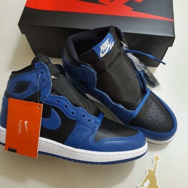 (GS) Jordan 1 Retro High OG Dark Marina Blue 착용 스타일 - 1