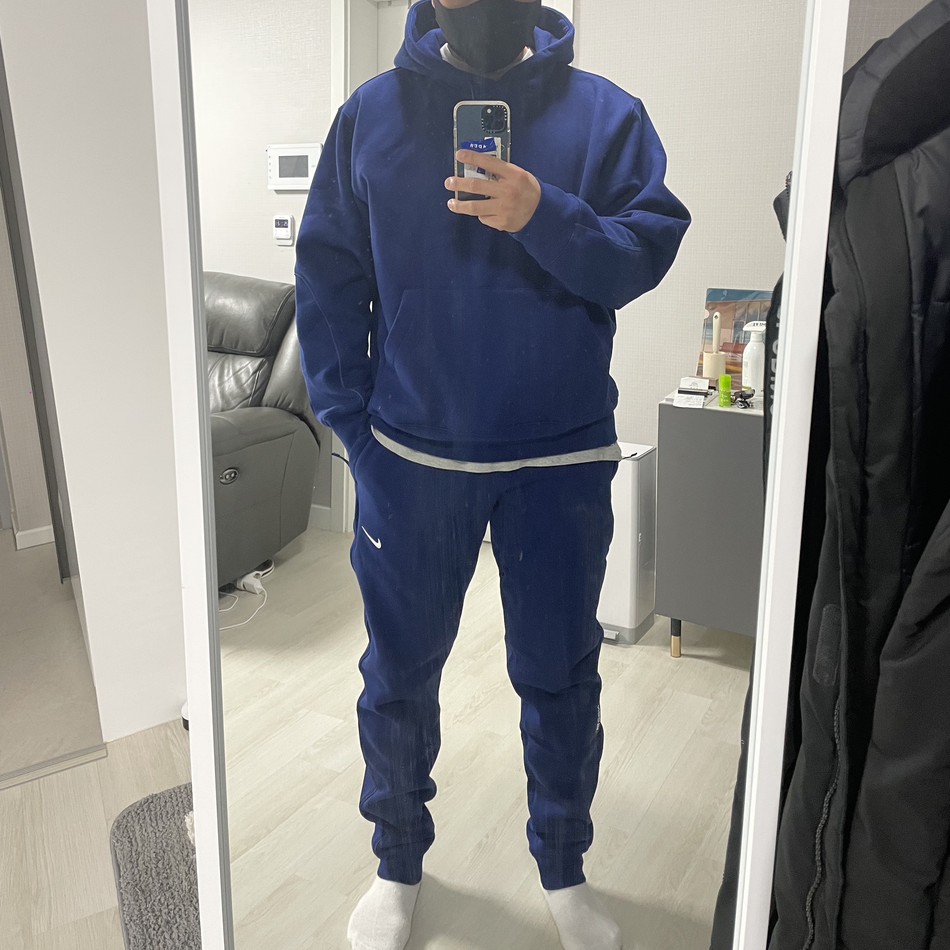Nike x Drake Nocta Cardinal Stock Essential Hoodie Navy - US/EU, Nike x Sacai VaporWaffle Black White 착용 스타일 - 5