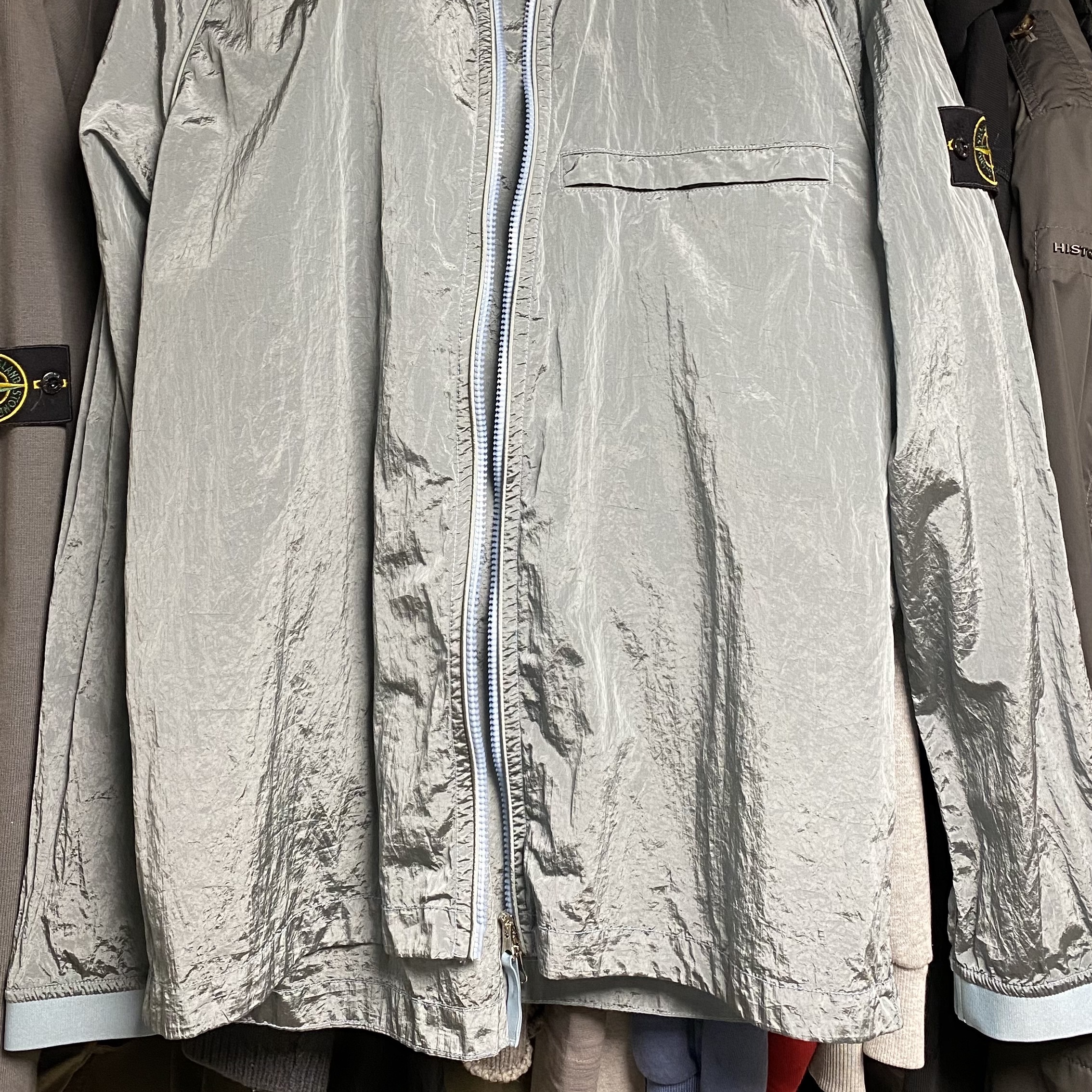 Stone Island 12321 Nylon Metal Garment Dyed Packable Overshirt Aqua - 22SS 착용 스타일 - 1