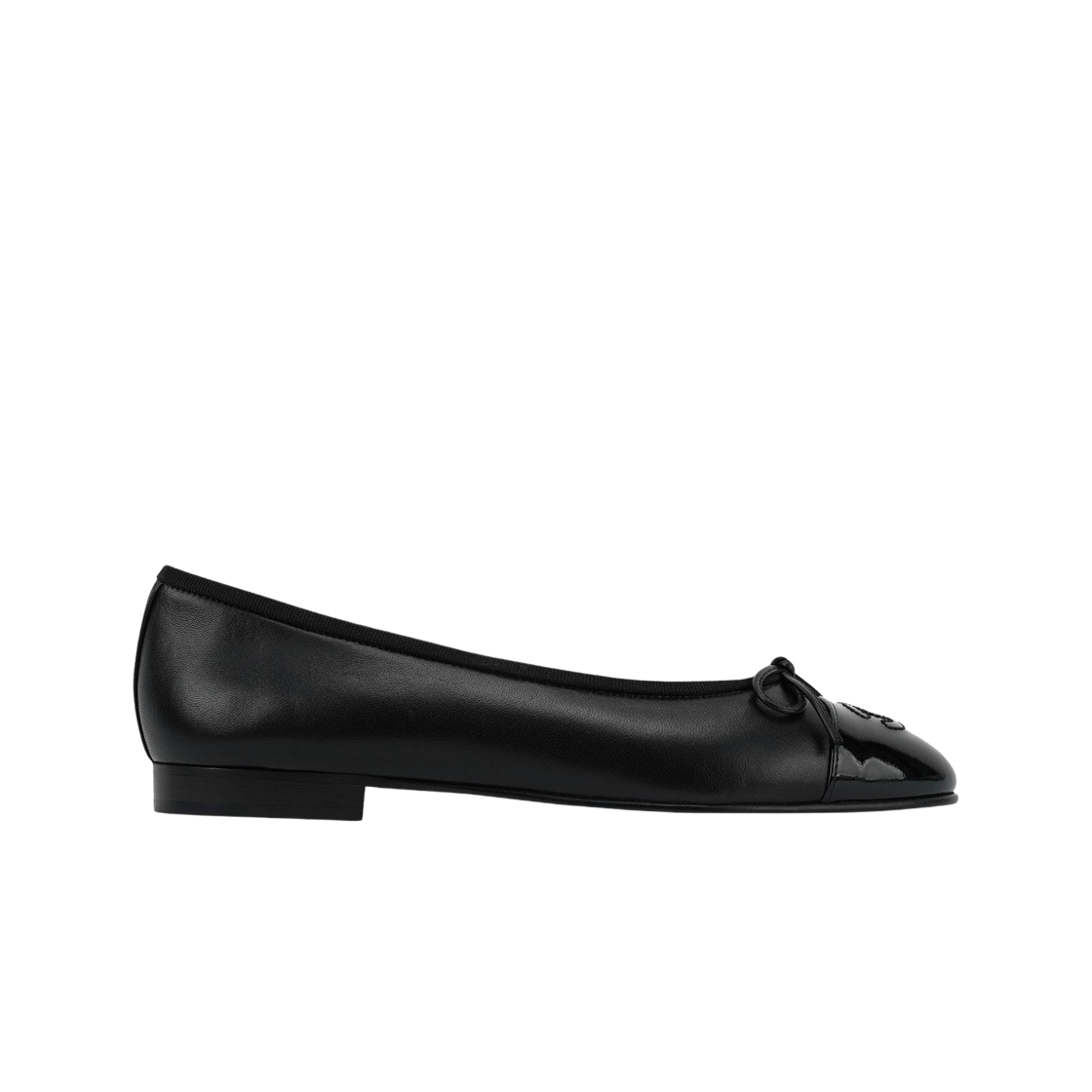 (W) 샤넬 발레리나 플랫 램스킨 페이턴트 카프스킨 & 블랙((W) Chanel Ballerina Flat Lambskin Patent Calfskin & Black)