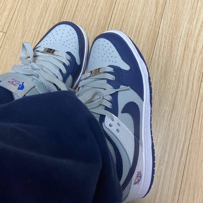 Nike x NBA Dunk Low Retro EMB Nets, (GS) Nike x NBA Dunk Low Nets 착용 스타일