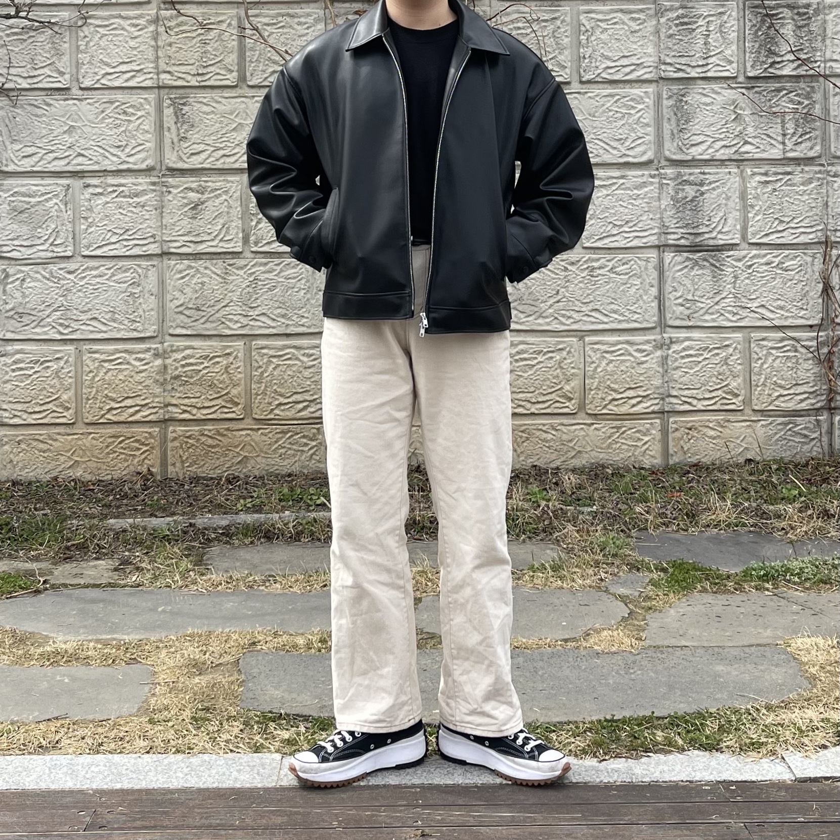 Converse Run Star Hike Low Black 착용 스타일