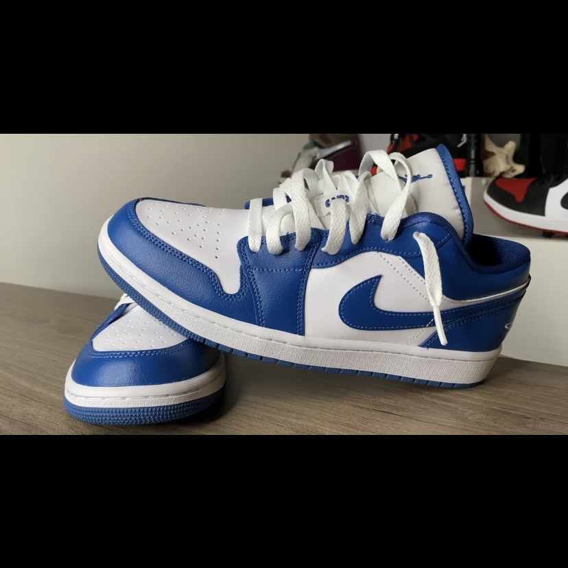 (W) Jordan 1 Low White Dark Marina Blue 착용 스타일