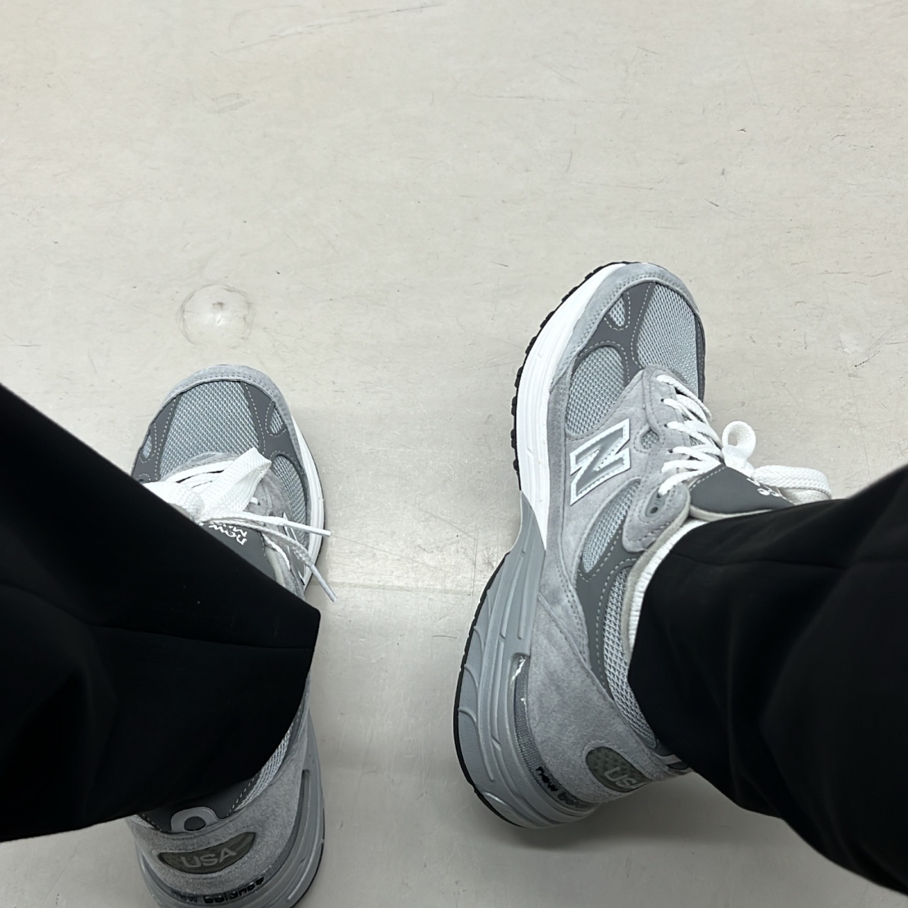 New Balance 993 Made in USA Grey - D Standard 착용 스타일 - 1