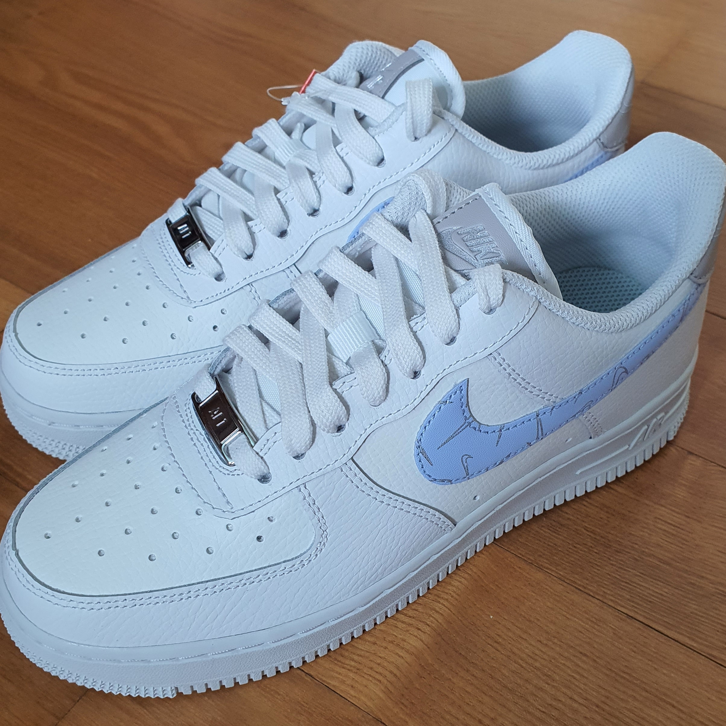 (W) Nike Air Force 1 '07 White Light Marine 착용 스타일