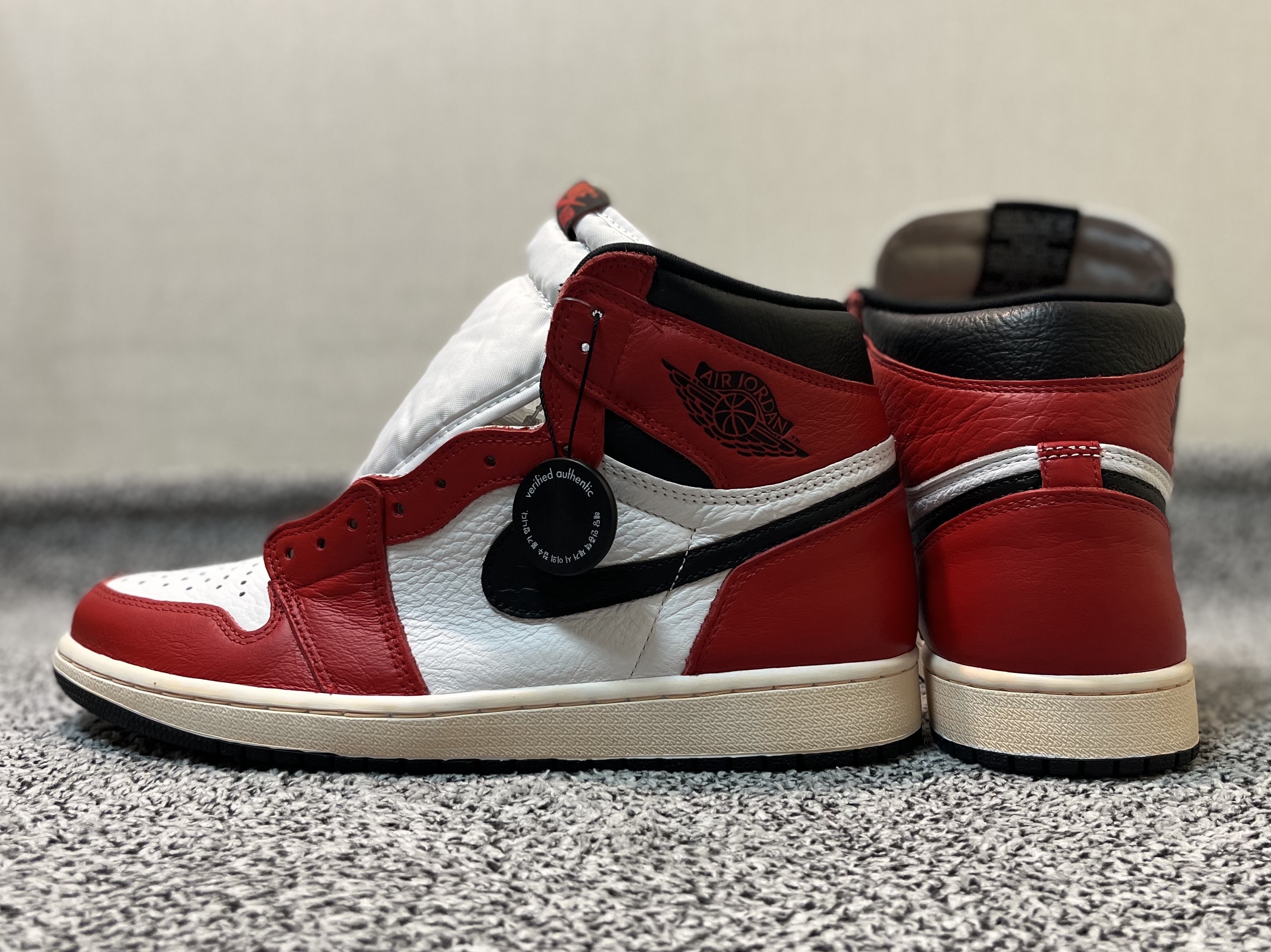 Jordan 1 Retro High OG Light Fusion Red 착용 스타일 - 4