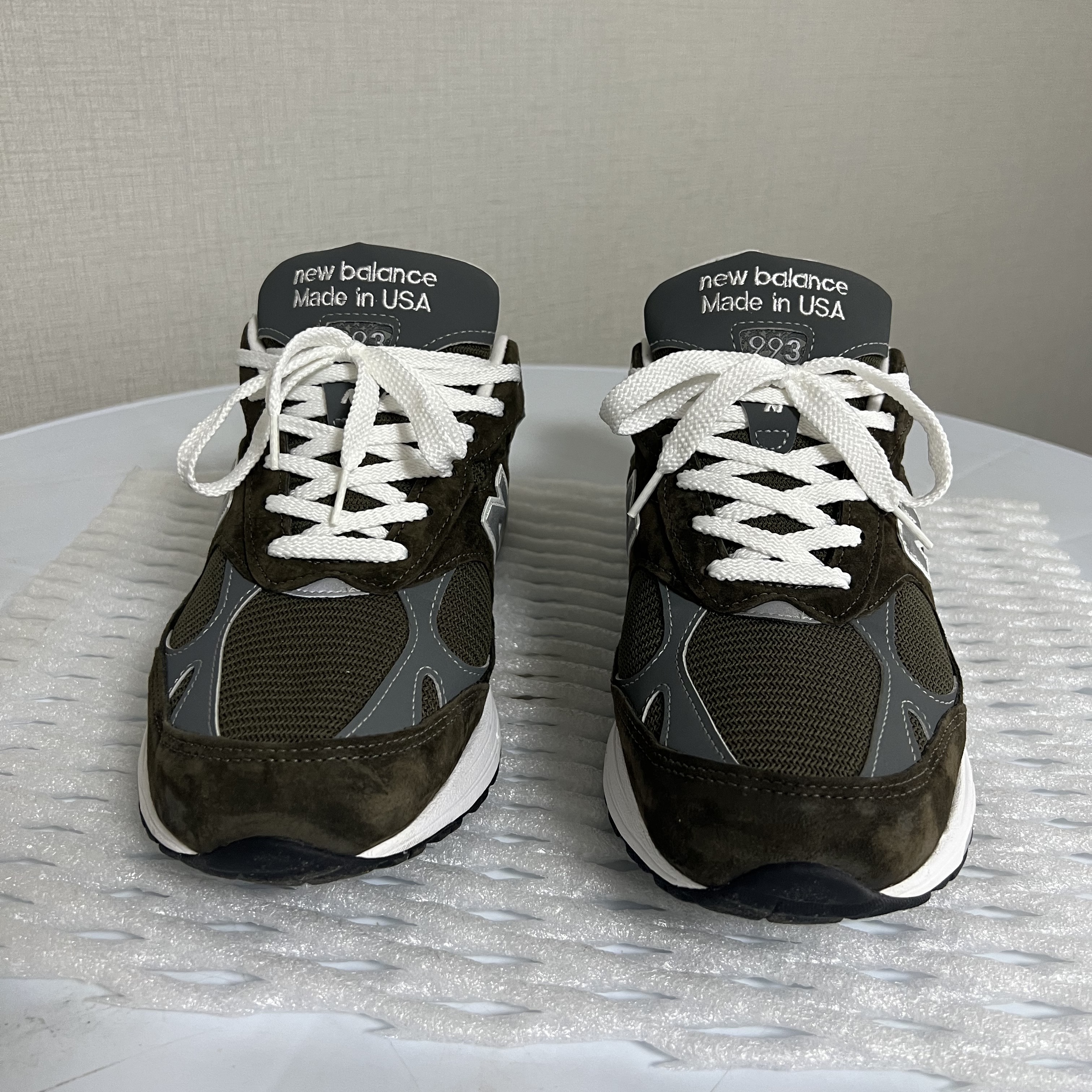 New Balance 993 Made in USA Military Green - D Standard 착용 스타일 - 1