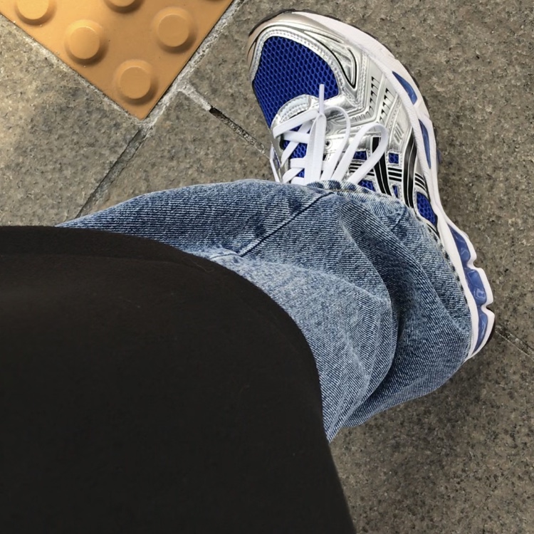 Asics Gel-Kayano 14 Monaco Blue Black 착용 스타일 - 2
