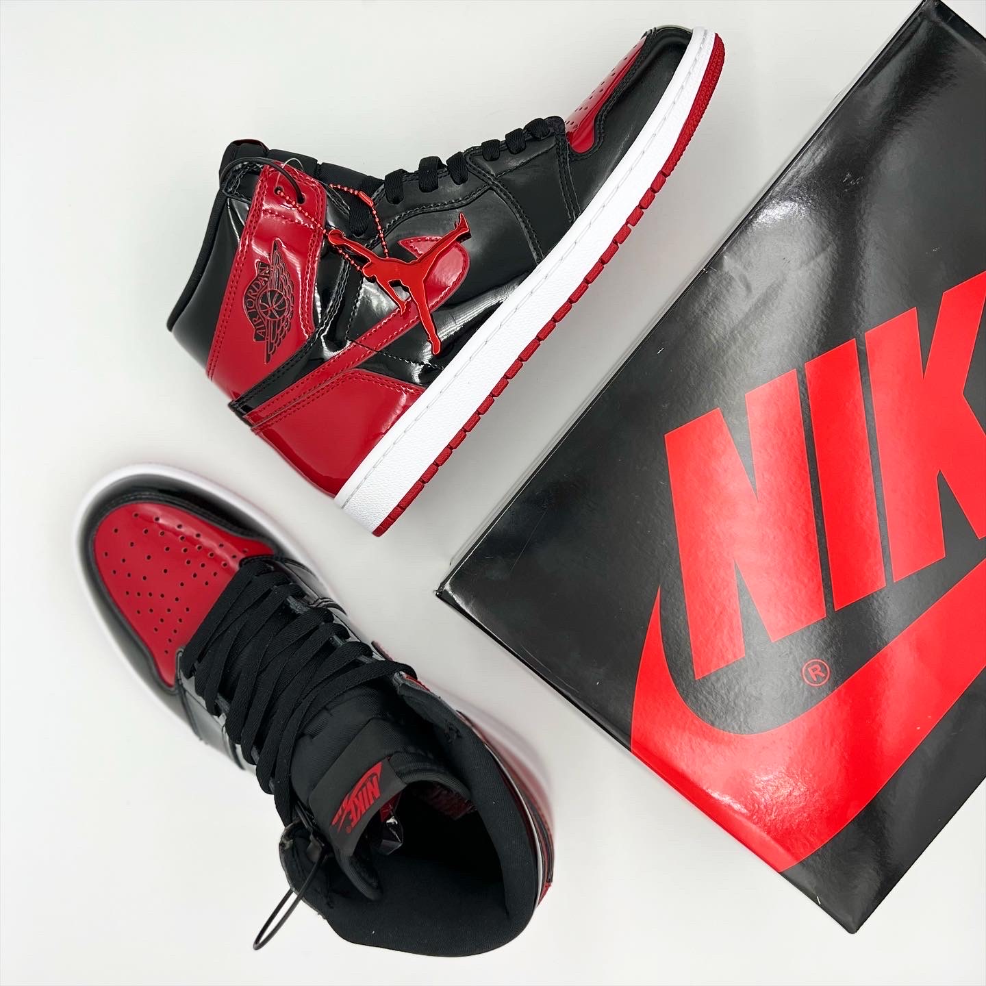 Jordan 1 Retro High OG Patent Bred 착용 스타일 - 5